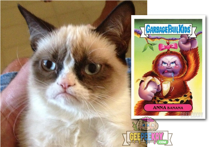 심술 고양이와 Garbage Pail Kids 카드 배경화면