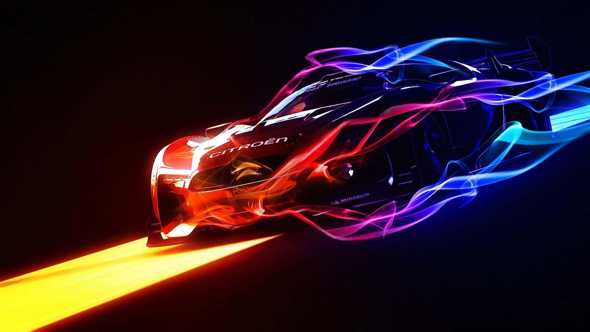 GT By Citroen 쿨 네온 카 배경화면