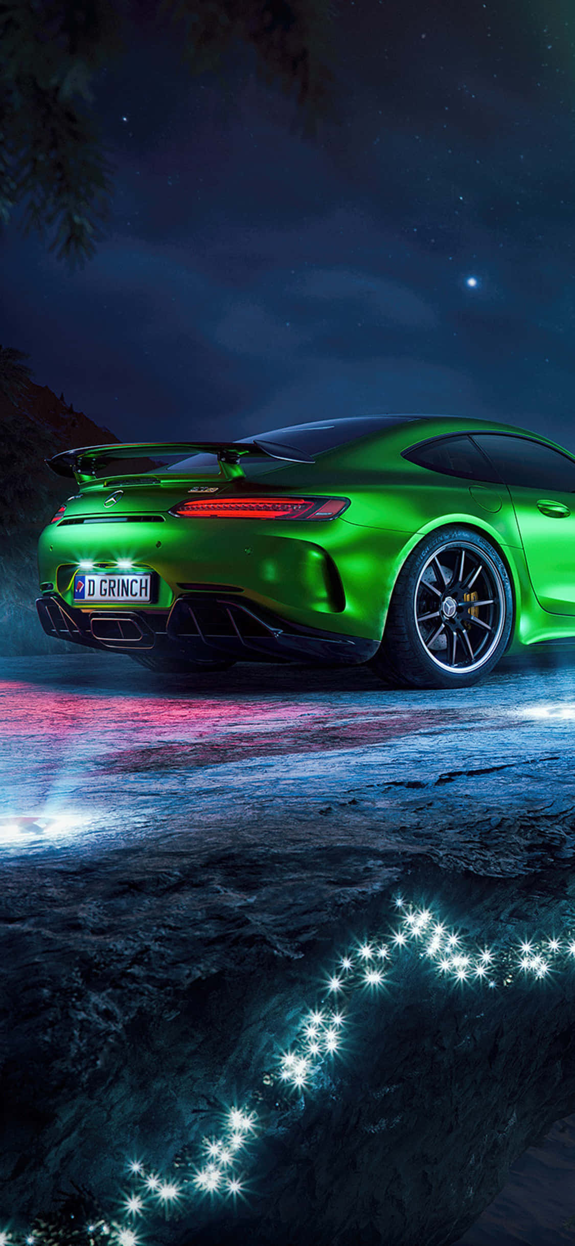 GT R 그린 아이폰 Xs 메르세데스 AMG 배경화면
