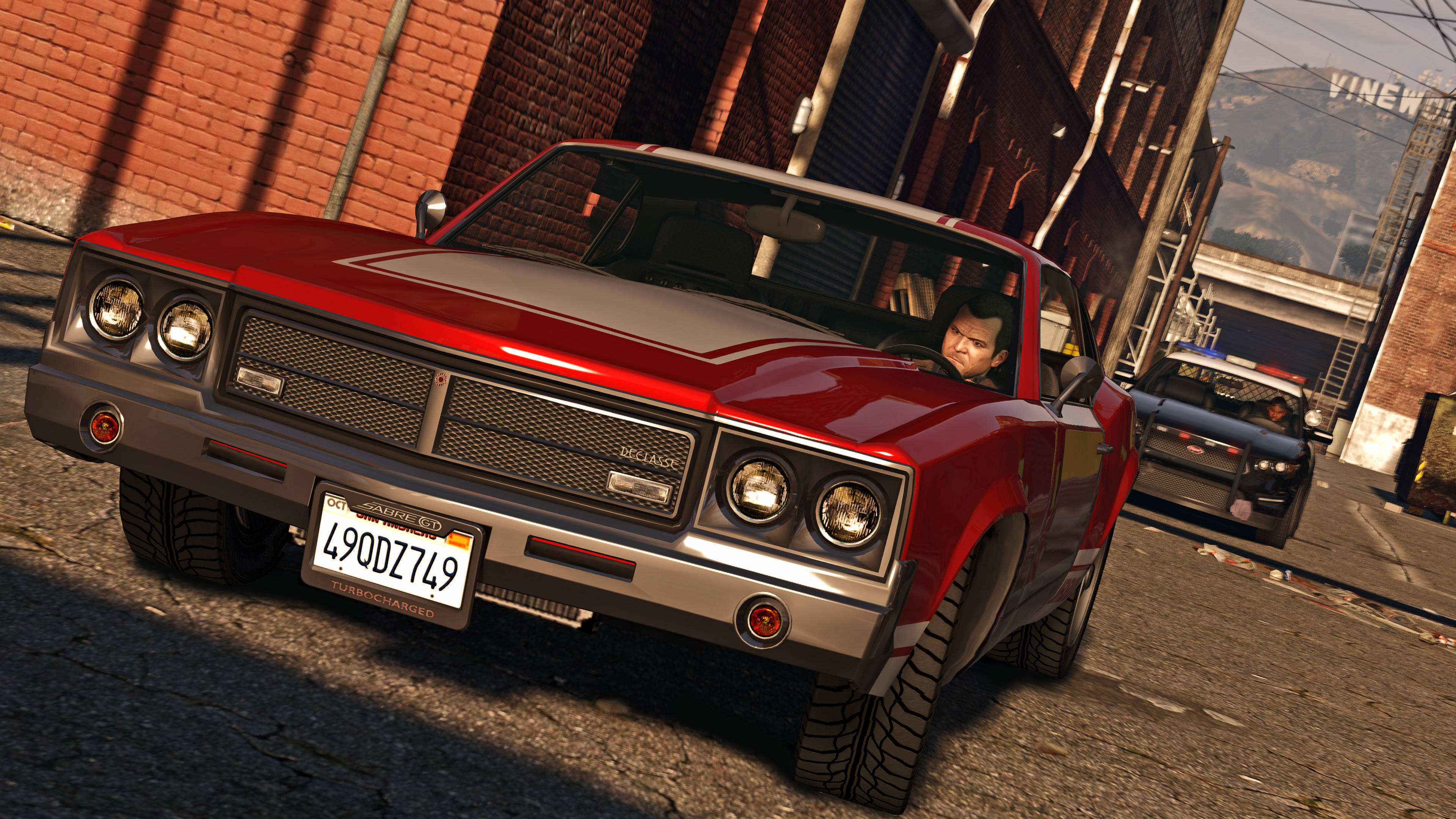 쿨한 GTA 레드카 추격전 배경화면