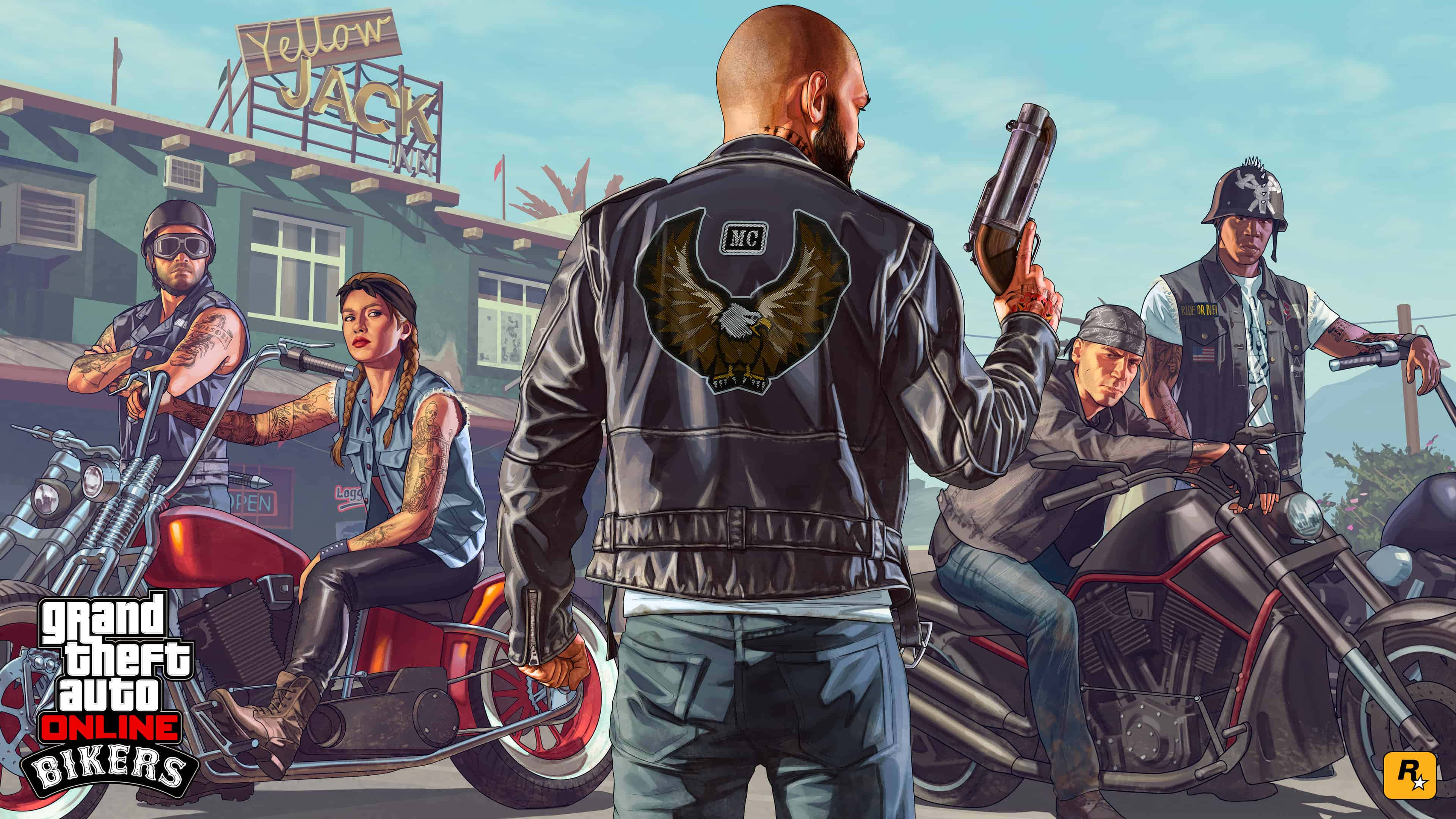 GTA 배경 그랜드 테프트 오토 온라인 바이커스 포스터 배경화면
