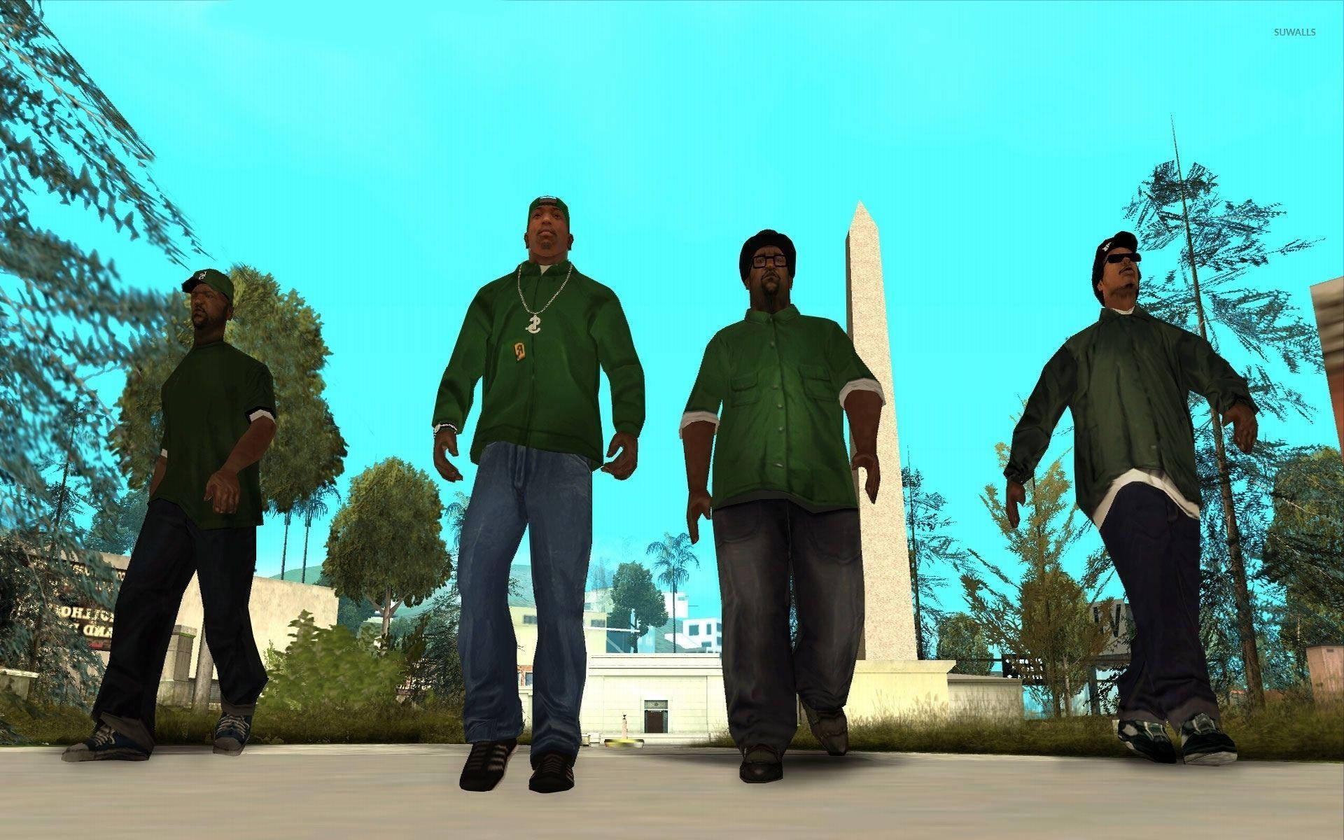 GTA SA 4K 그로브 스트리트 갱 배경화면