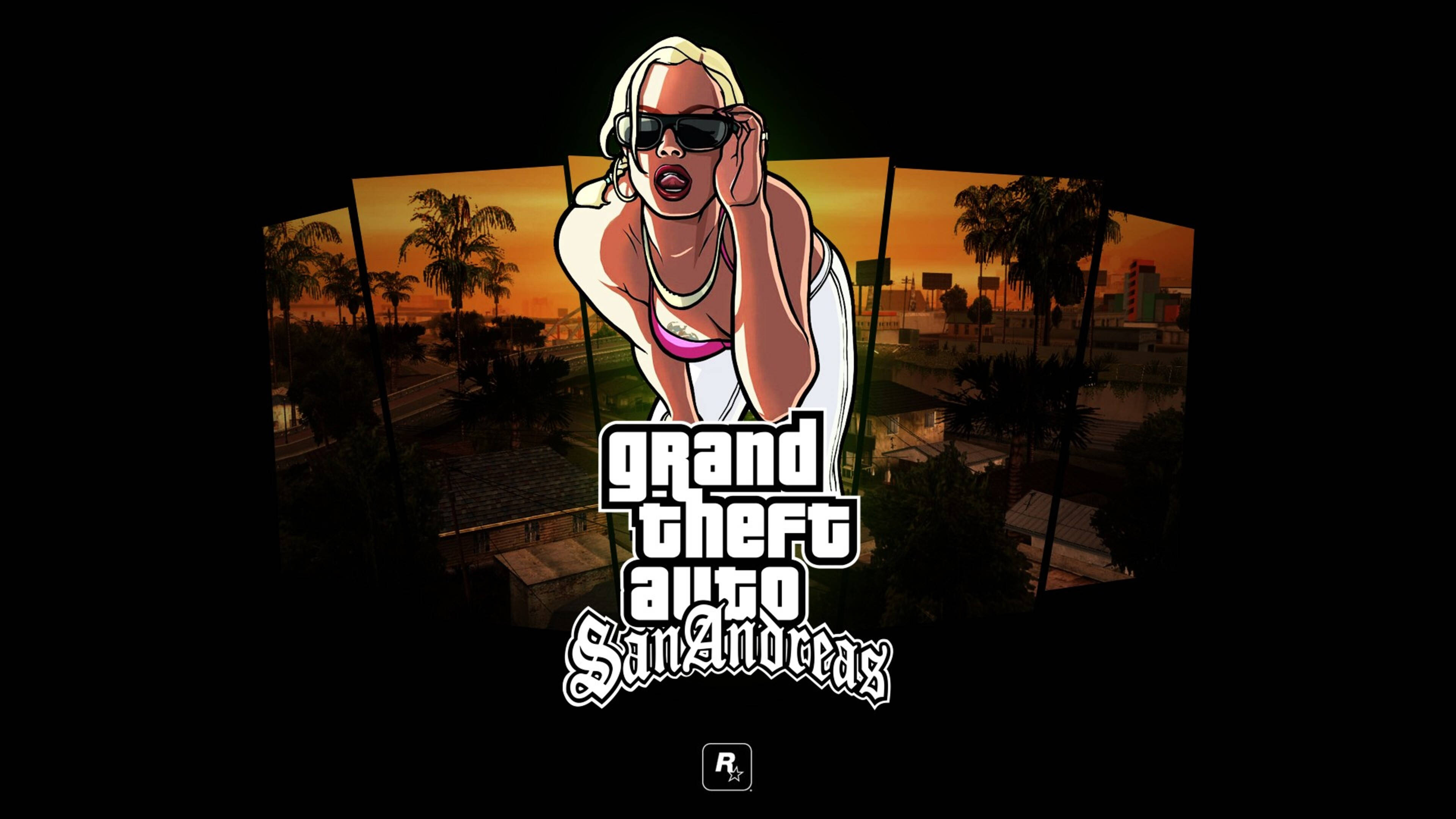 GTA SA 4K 여성 포스터 배경화면