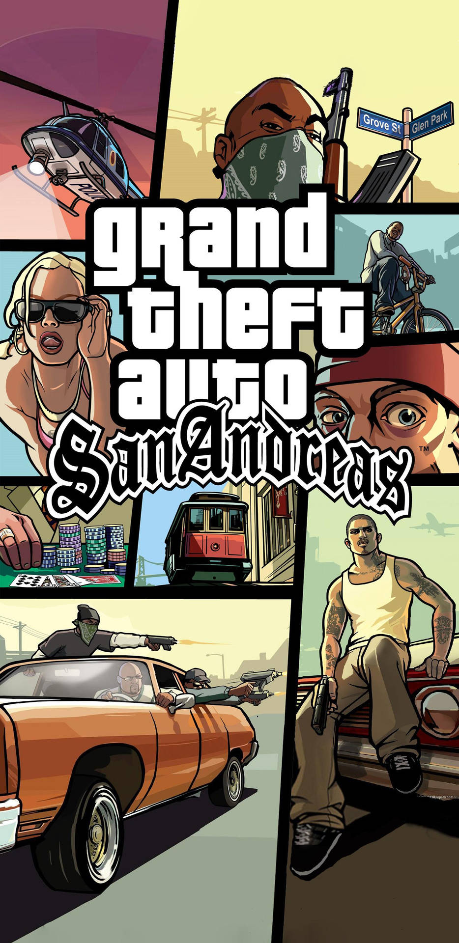 GTA SA 4K 액션 게임 — 애니메이션 4K GIF 배경화면