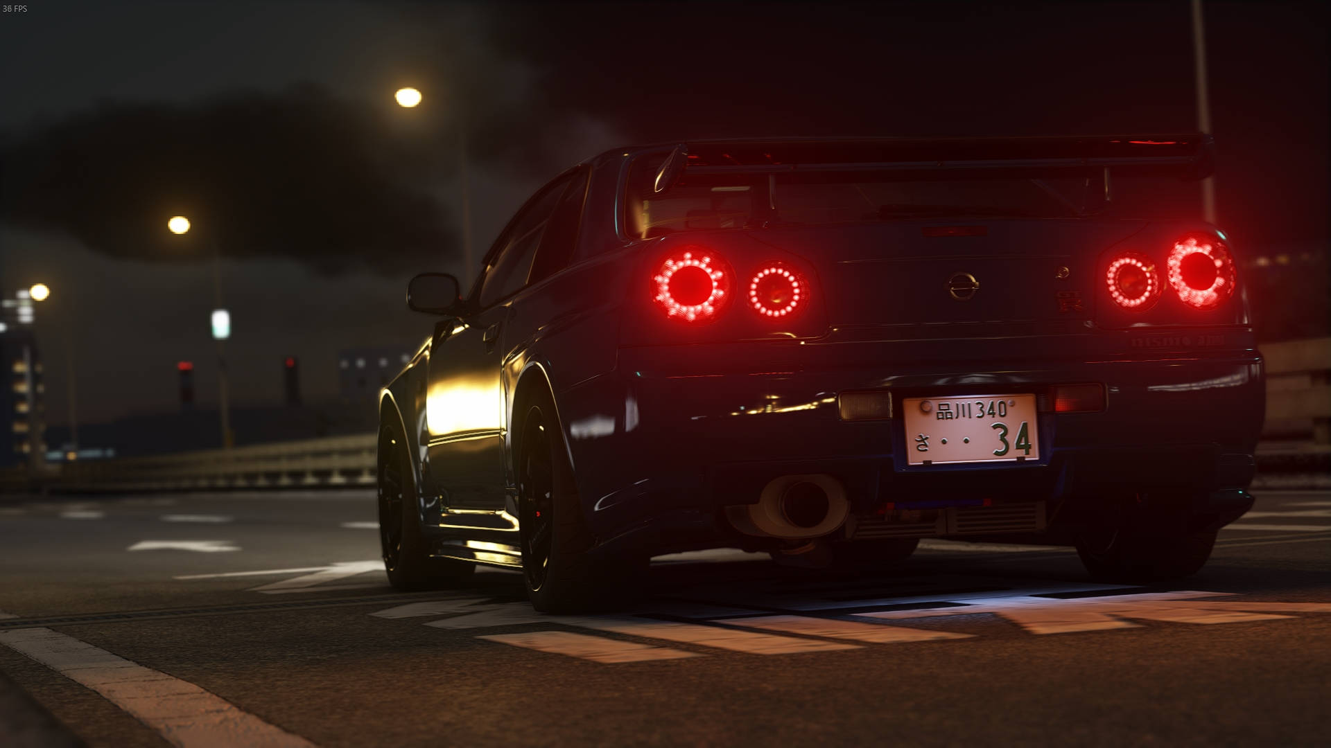빛나는 닛산 스카이라인 GTR R34 배경화면