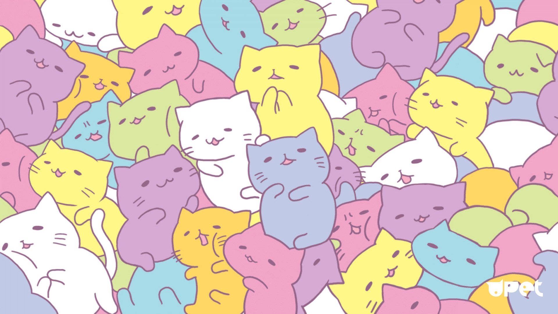 귀여운 HD 컬러풀 고양이 배경화면