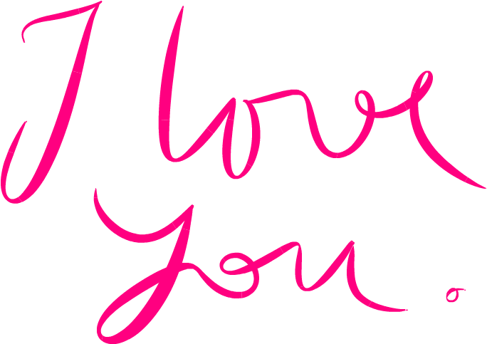 손글씨로 쓴 I Love You 필기체 배경화면