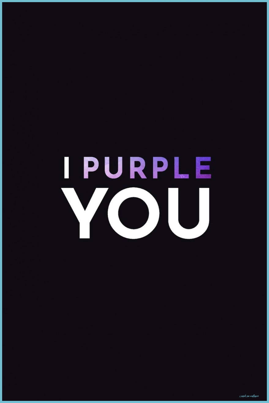 I Purple You 그라데이션 블랙 배경화면