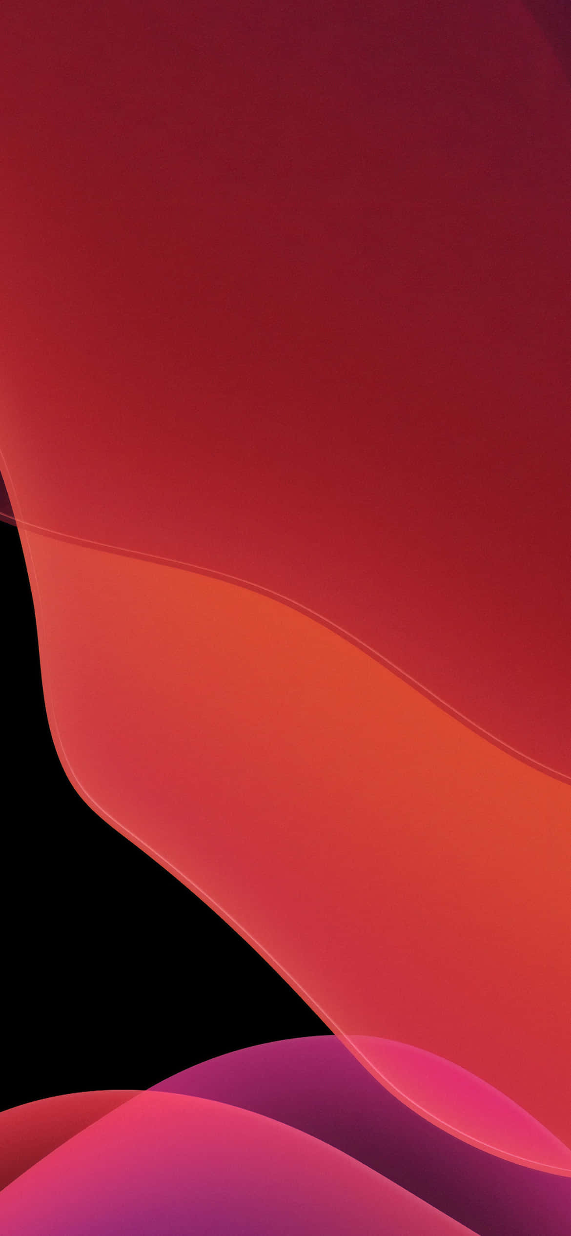 iOS 13 주황색과 빨간색 미적 배경 배경화면