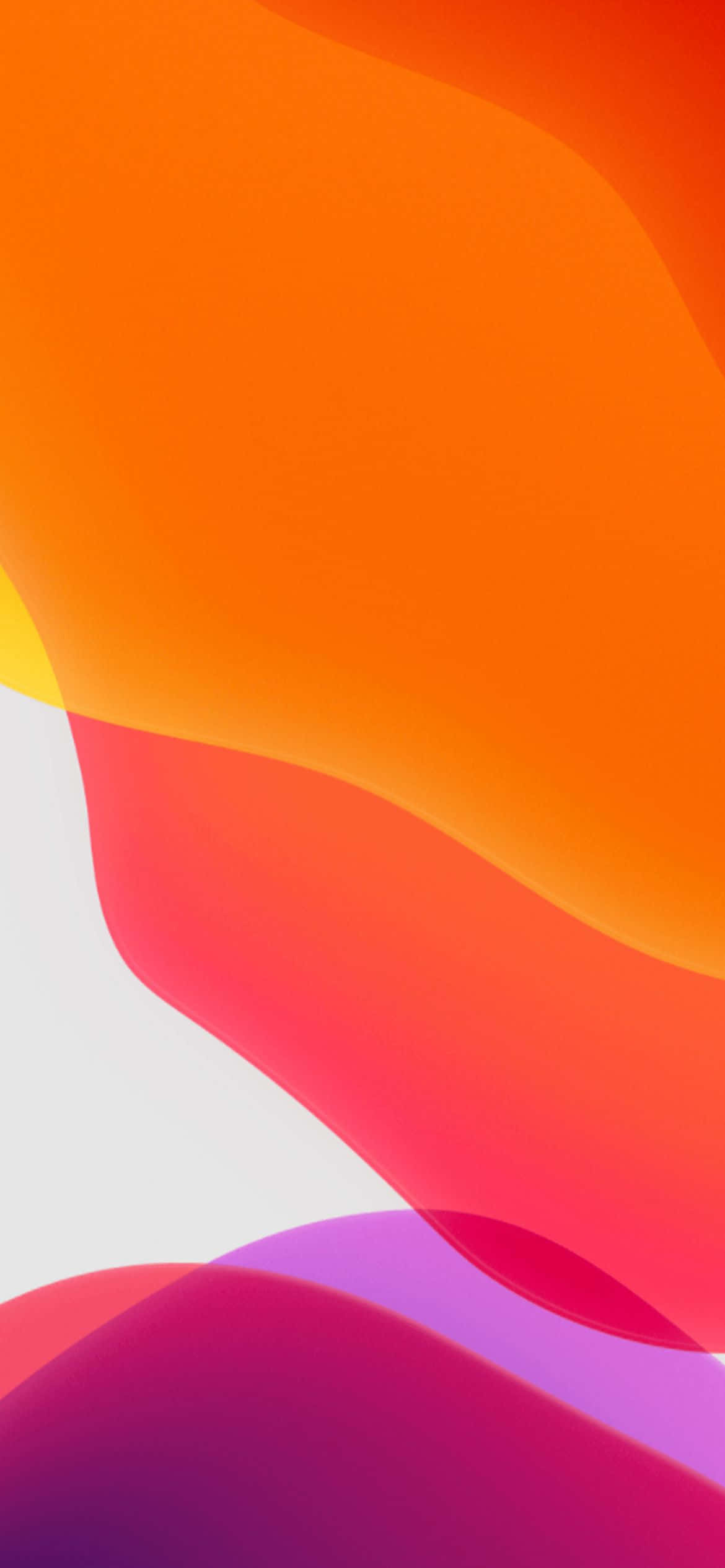 iOS 13 오버래핑 컬러 배경 배경화면