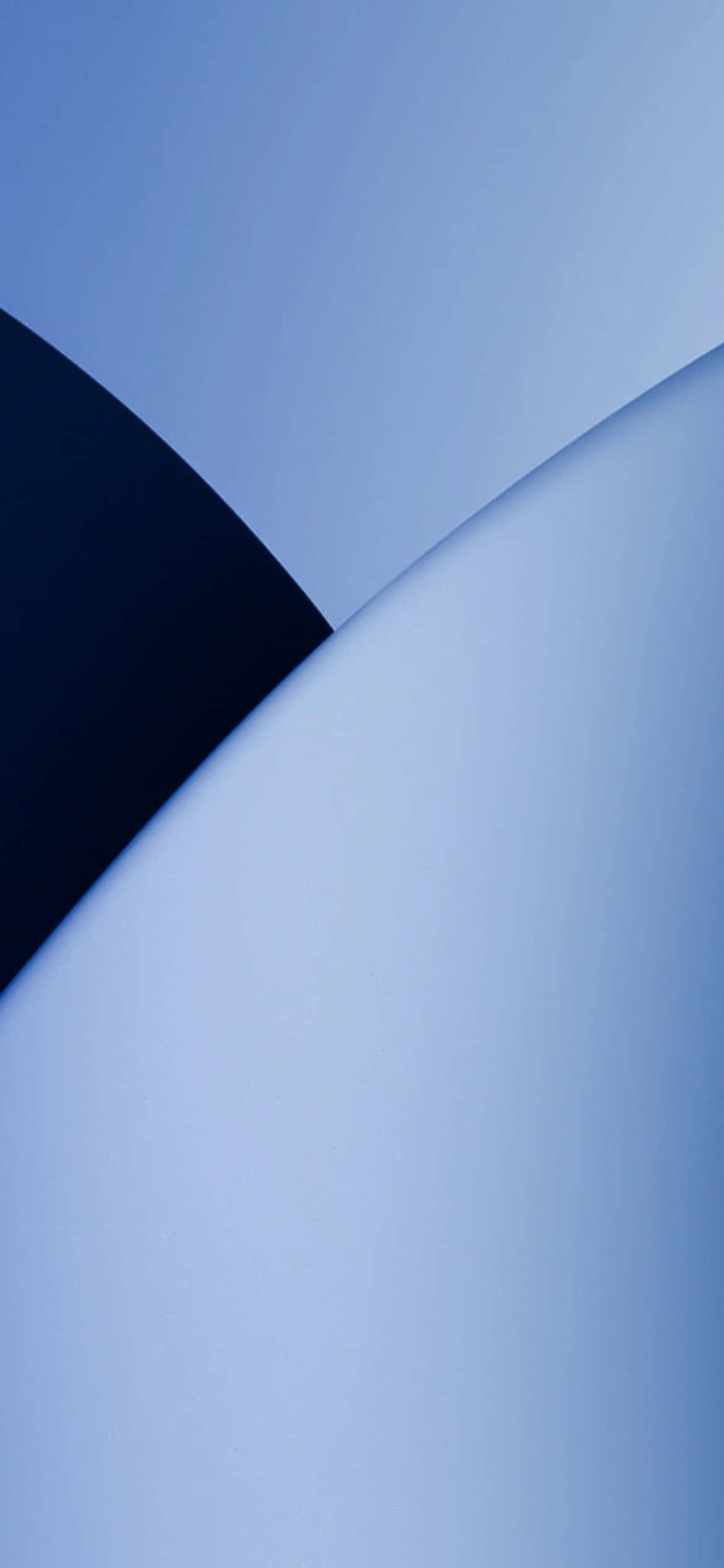 iOS 13 연한 파란색 원 배경 배경화면