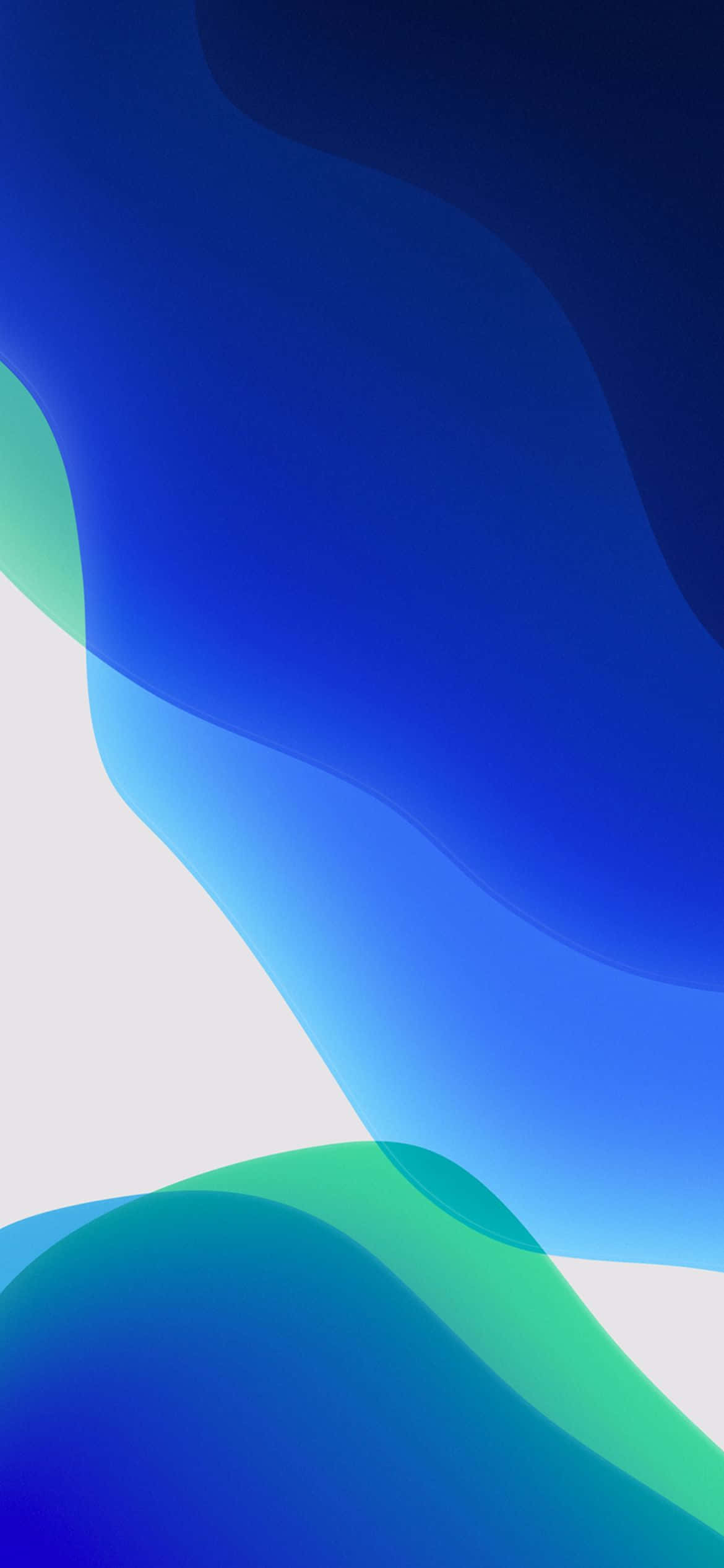 iOS 13 흰색 파랑 초록 배경 배경화면