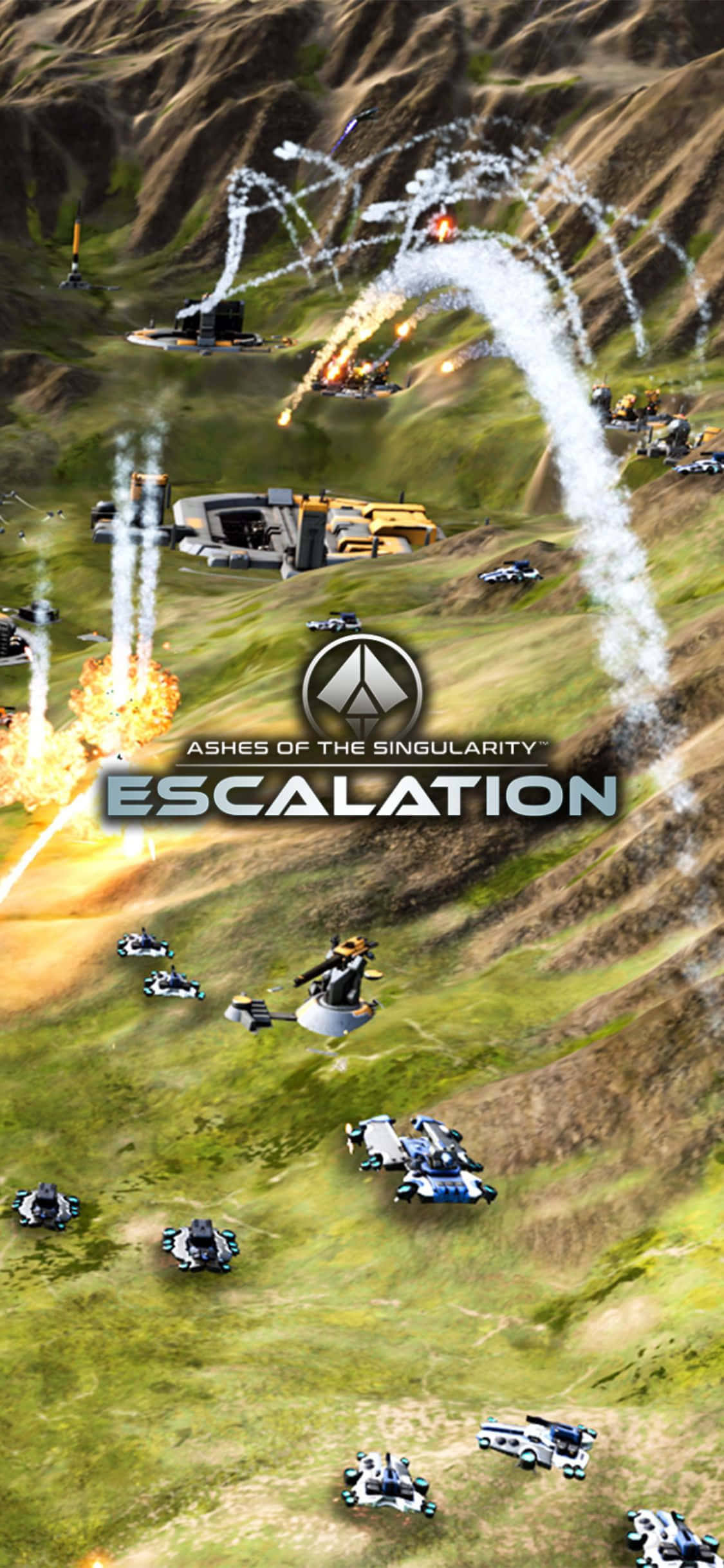 iPhone X와 Ashes of the Singularity Escalation으로 최첨단 게임을 즐기세요 배경화면