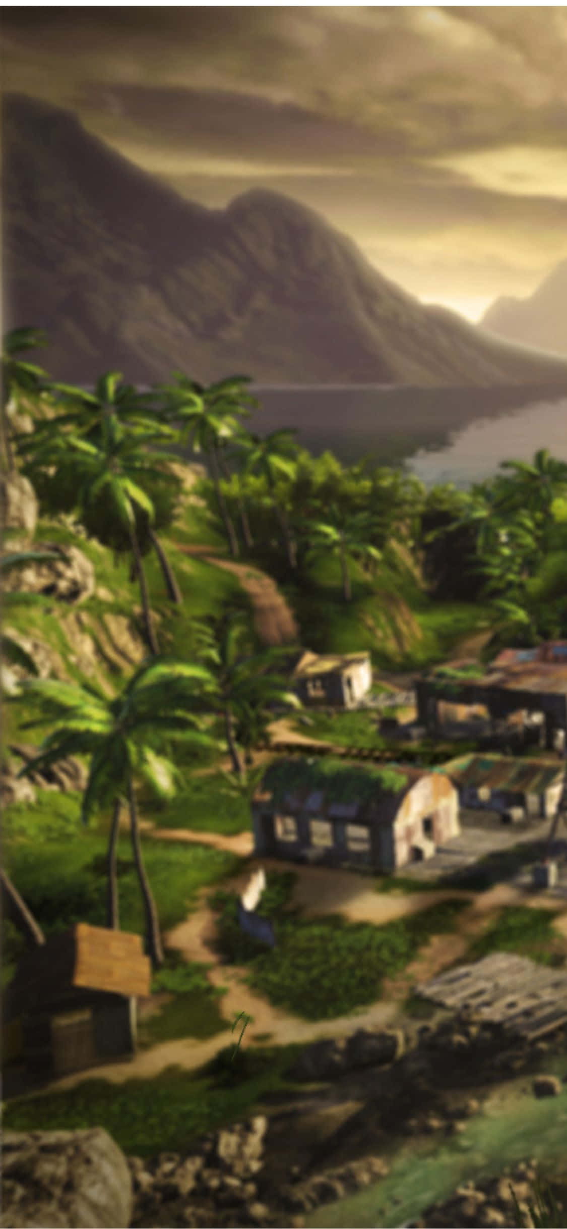 iPhone X Far Cry 3 마을 배경 배경화면