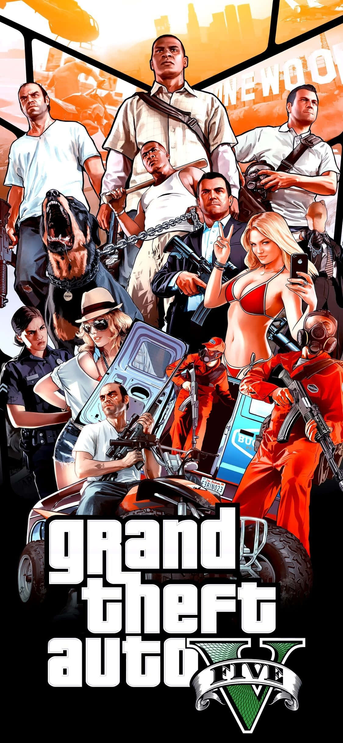 iPhone X GTA V 배경 속 캐릭터 배경화면