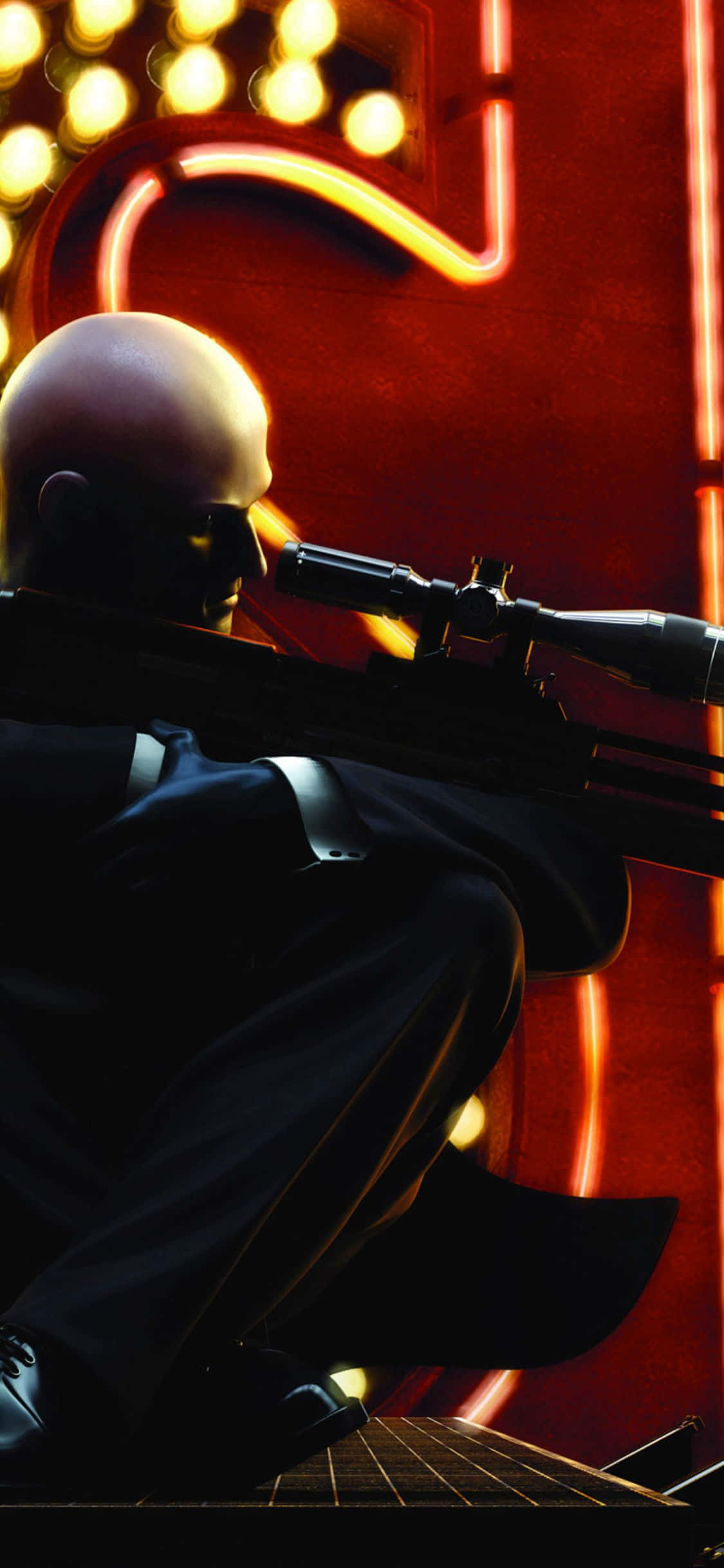 iPhone X와 Hitman Absolution으로 스타일리시하게 계약을 수행하세요 배경화면
