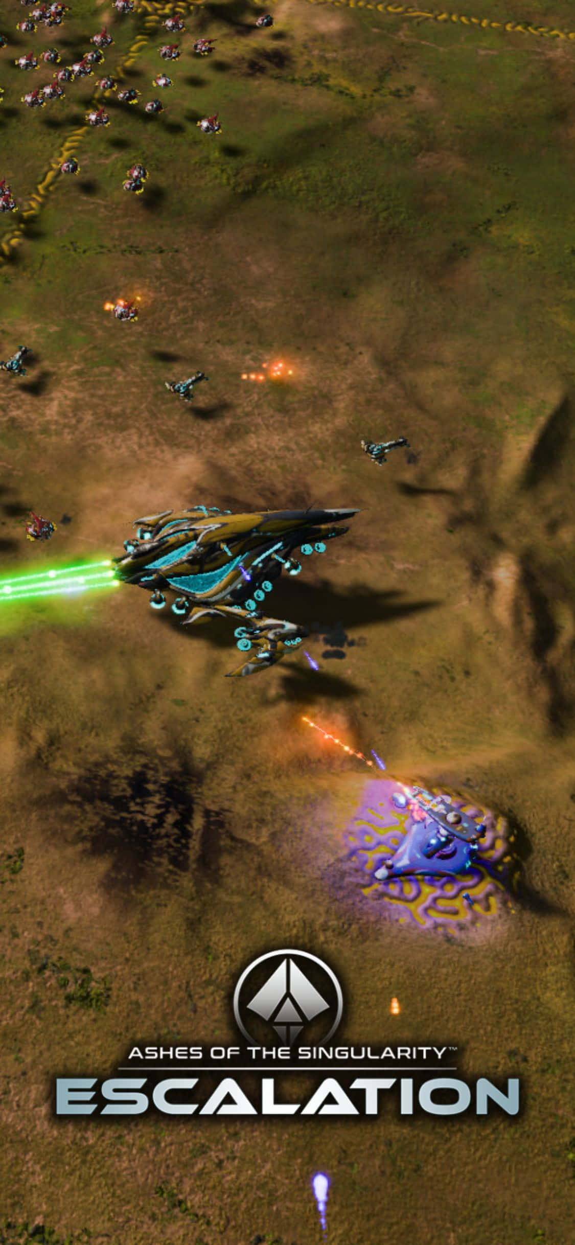 iPhone X에서 강렬한 SF 전략 게임 Ashes Of The Singularity Escalation에 빠져드세요 배경화면