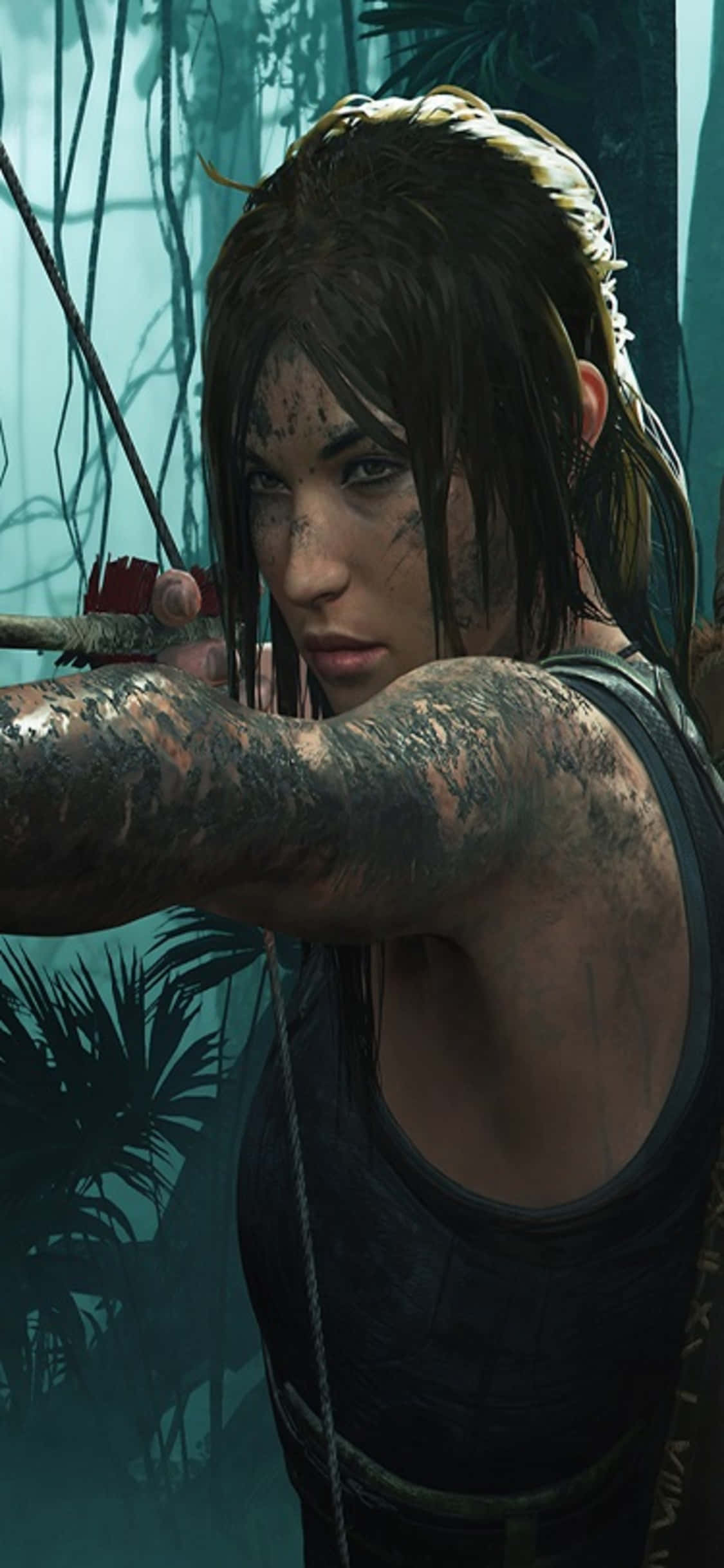 iPhone X Shadow of the Tomb Raider 모험에서 정상까지 올라가세요 배경화면