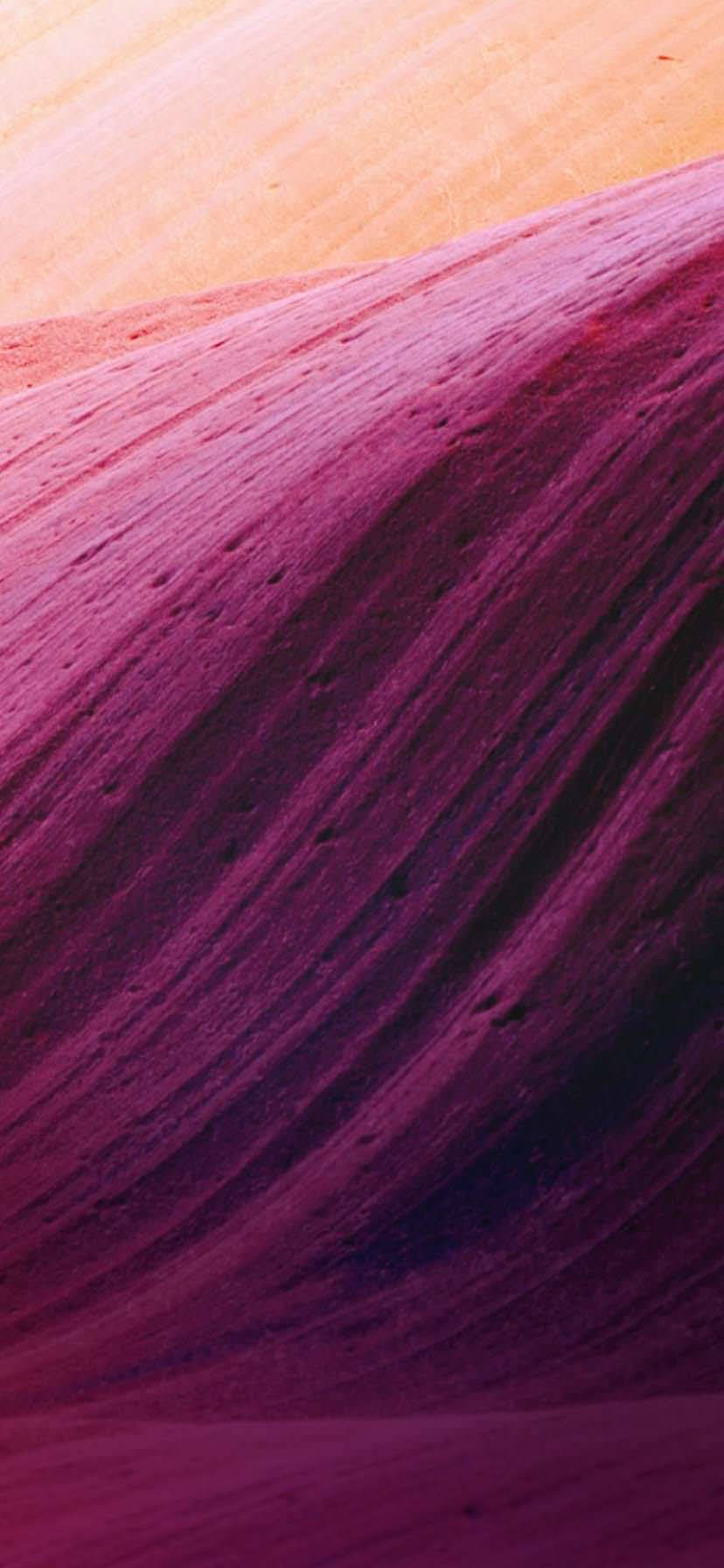 iPhone XR 베이지 보라색 곡선 배경화면