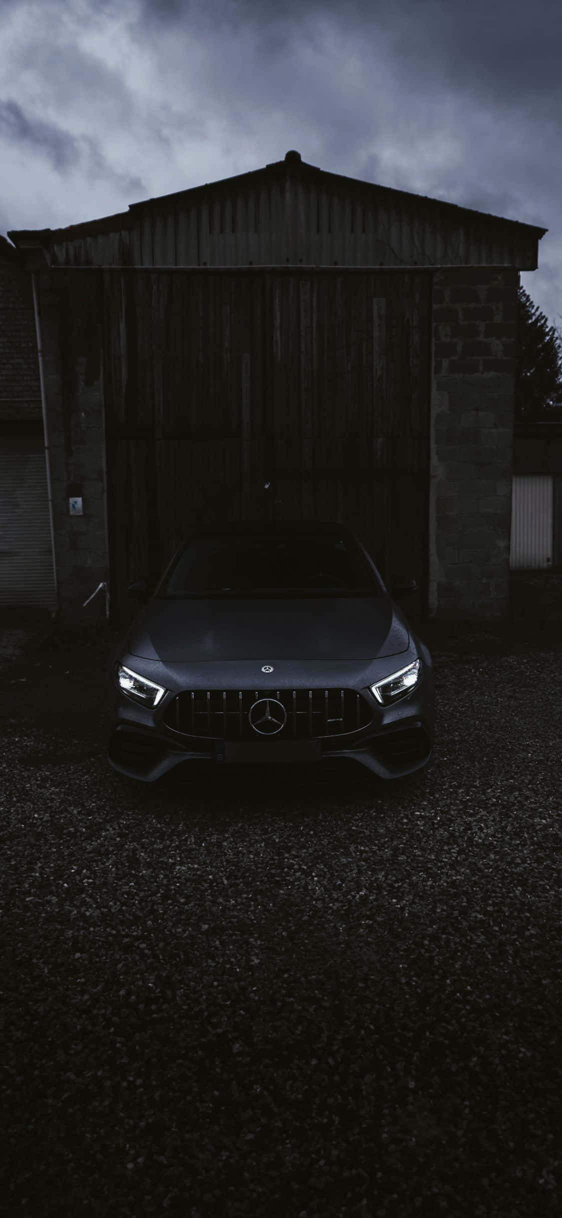 전면 뷰 블랙 iPhone Xs 메르세데스 AMG 배경 배경화면