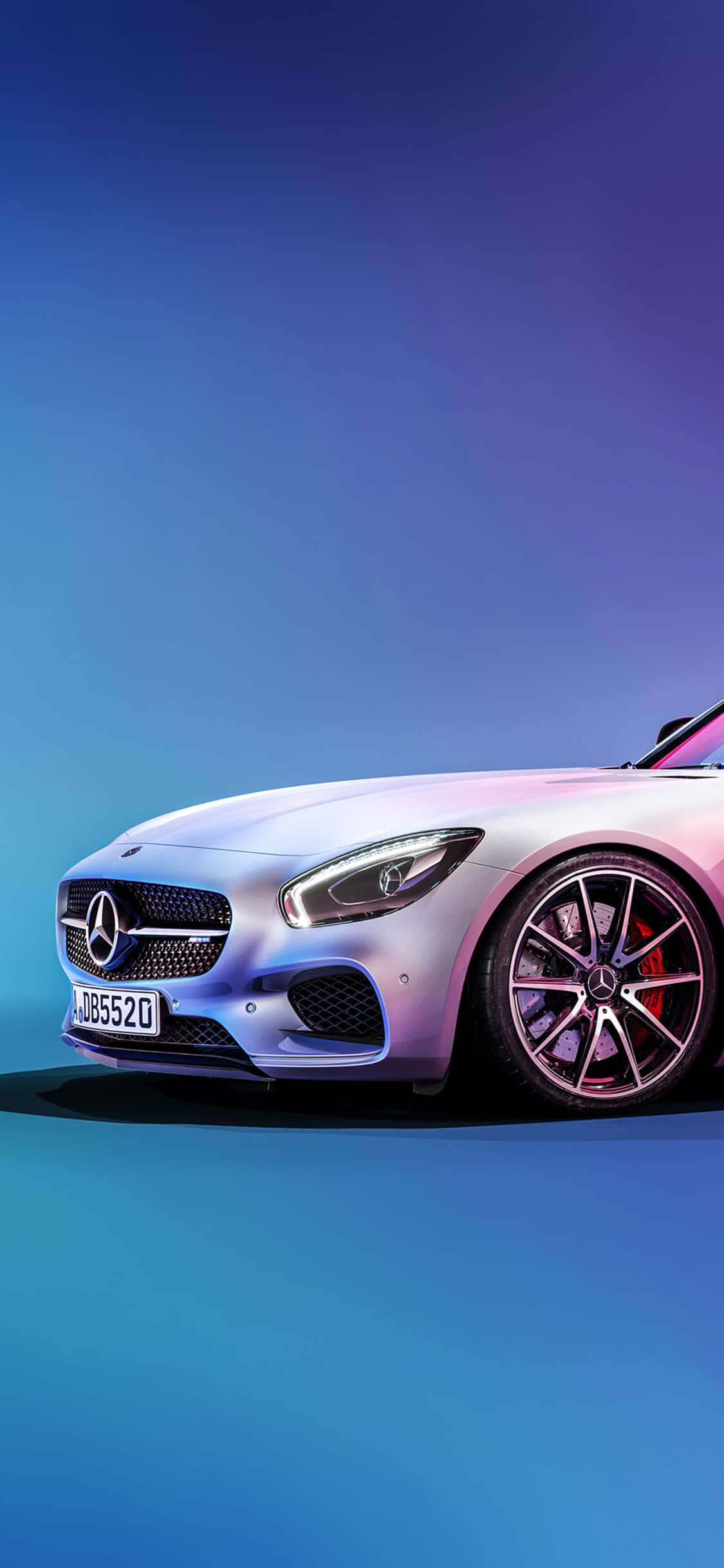 흰색 파란색 배경 iPhone Xs 메르세데스 AMG 배경 배경화면