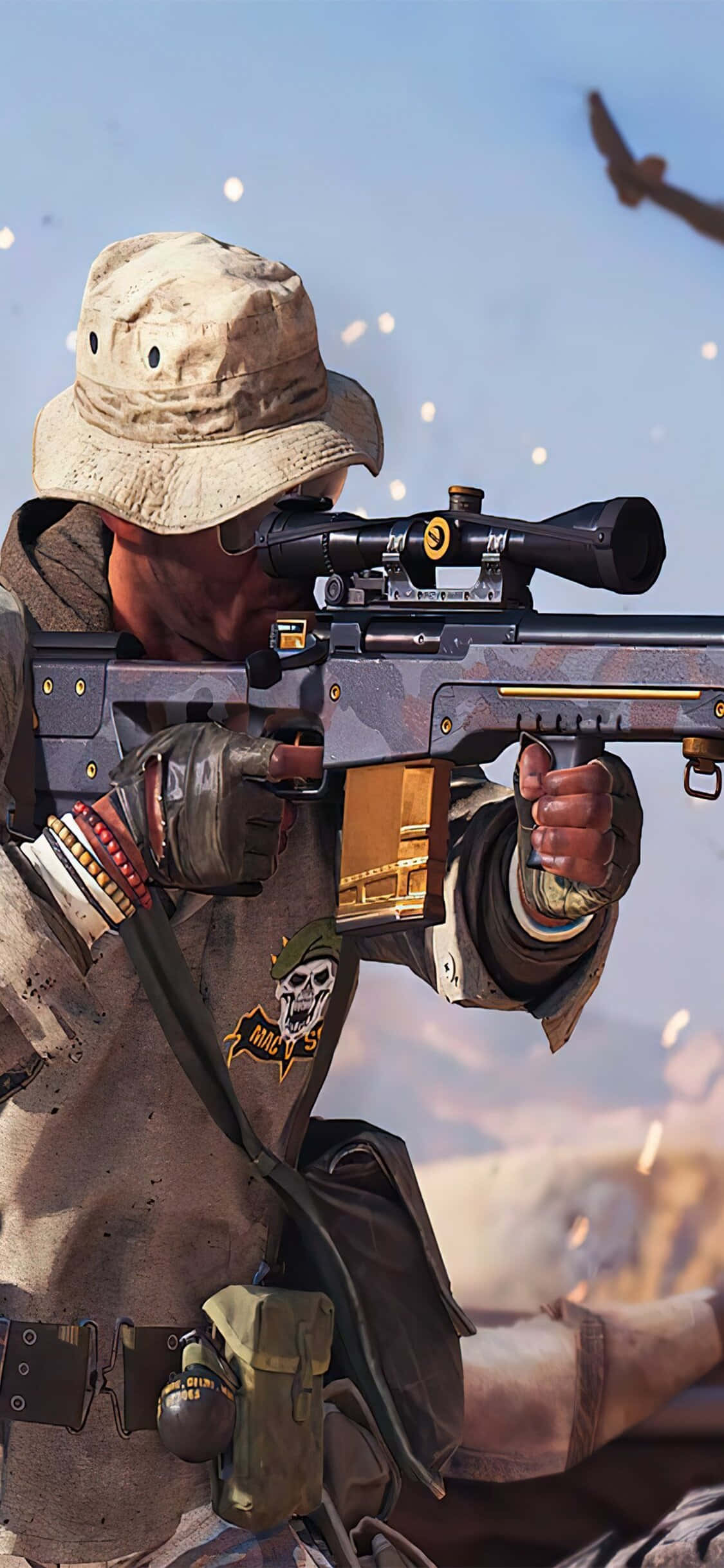 iPhone XS Call Of Duty Black Ops Cold War 저격총 배경화면