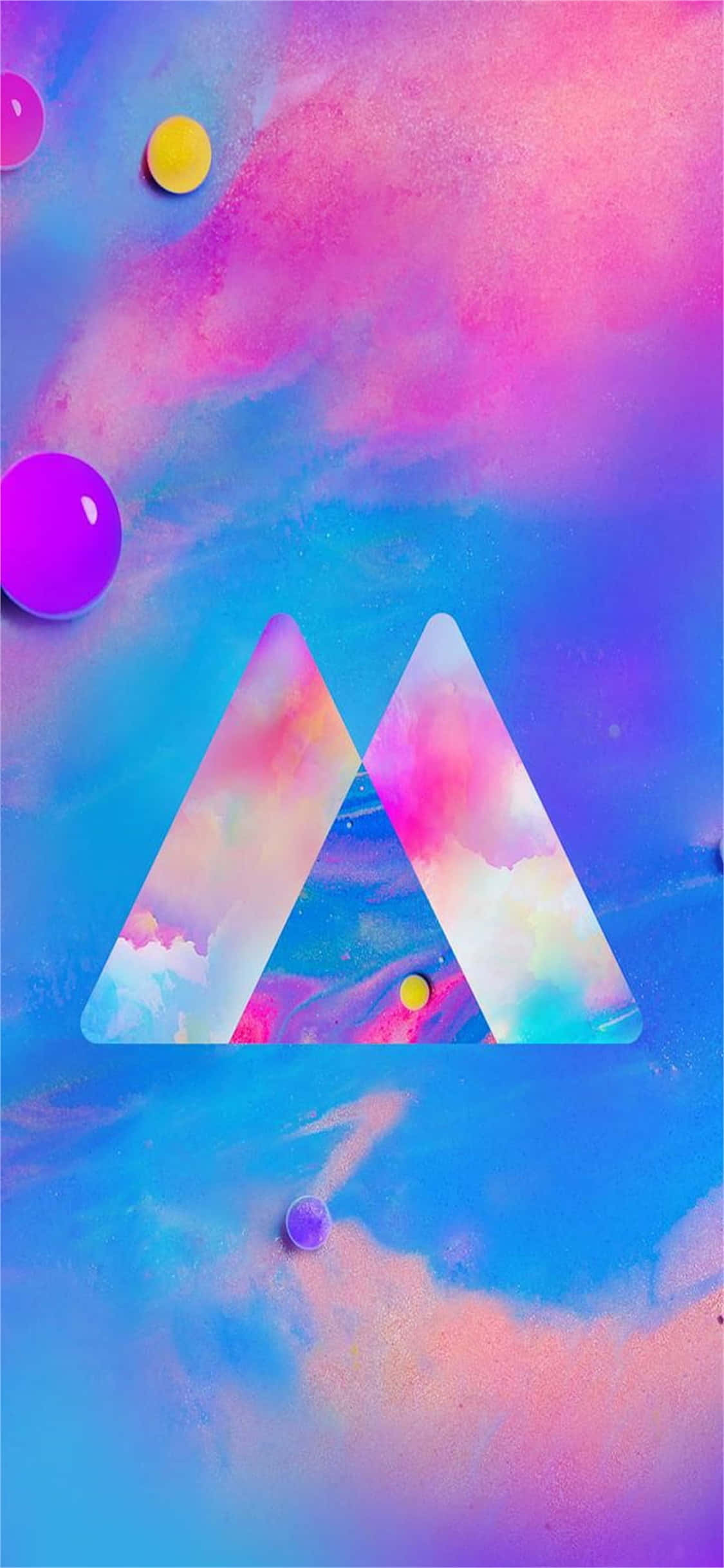 핑크 블루 iPhone XS M 시리즈 배경 배경화면