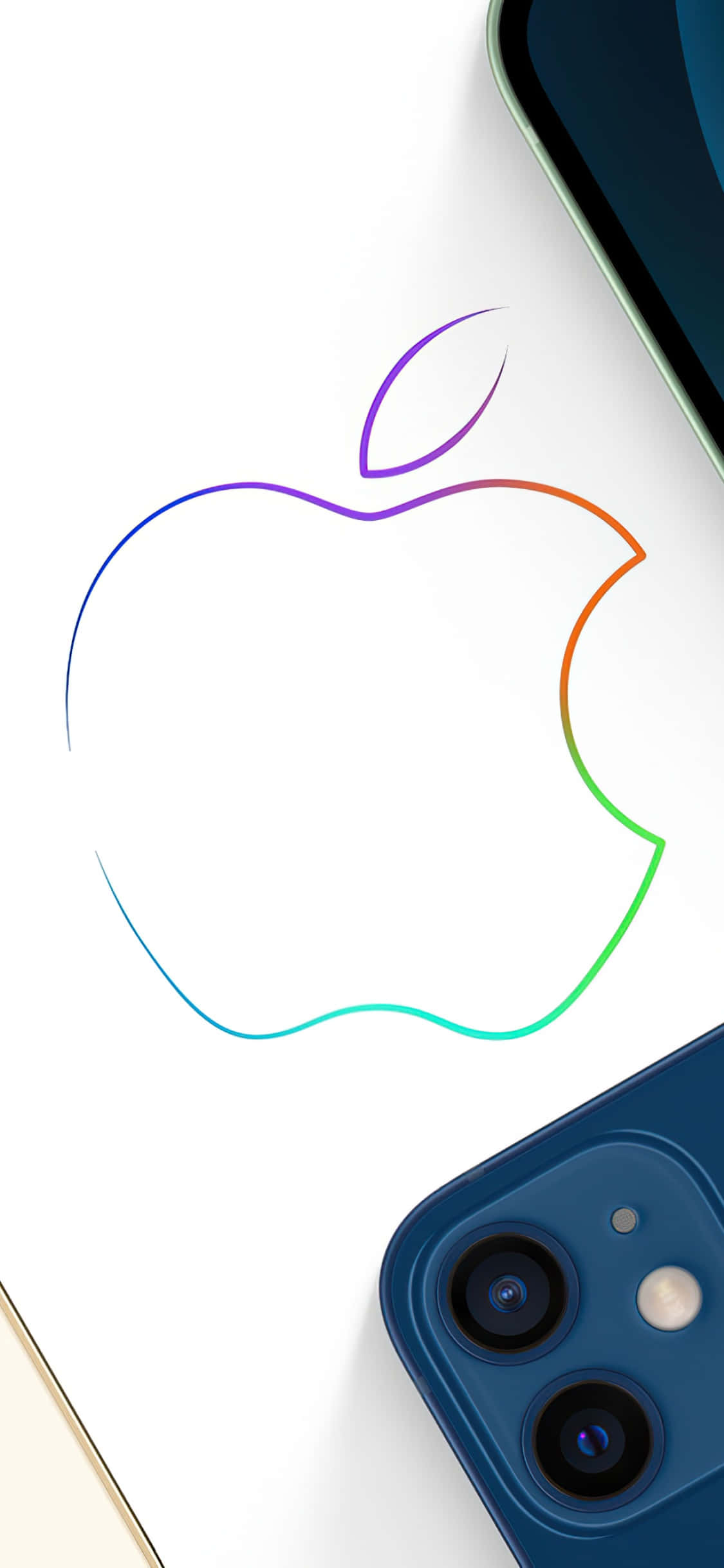 아이폰 Xs Max 애플 배경 화려한 윤곽선 배경화면