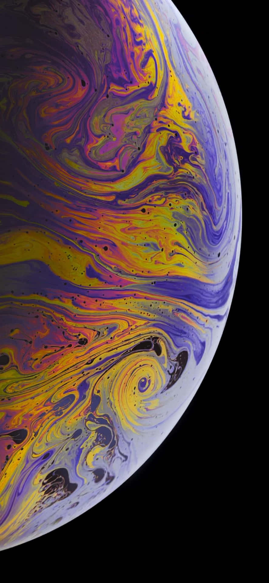 iPhone Xs Max Apple 배경화면 행성 측면 색상 배경화면