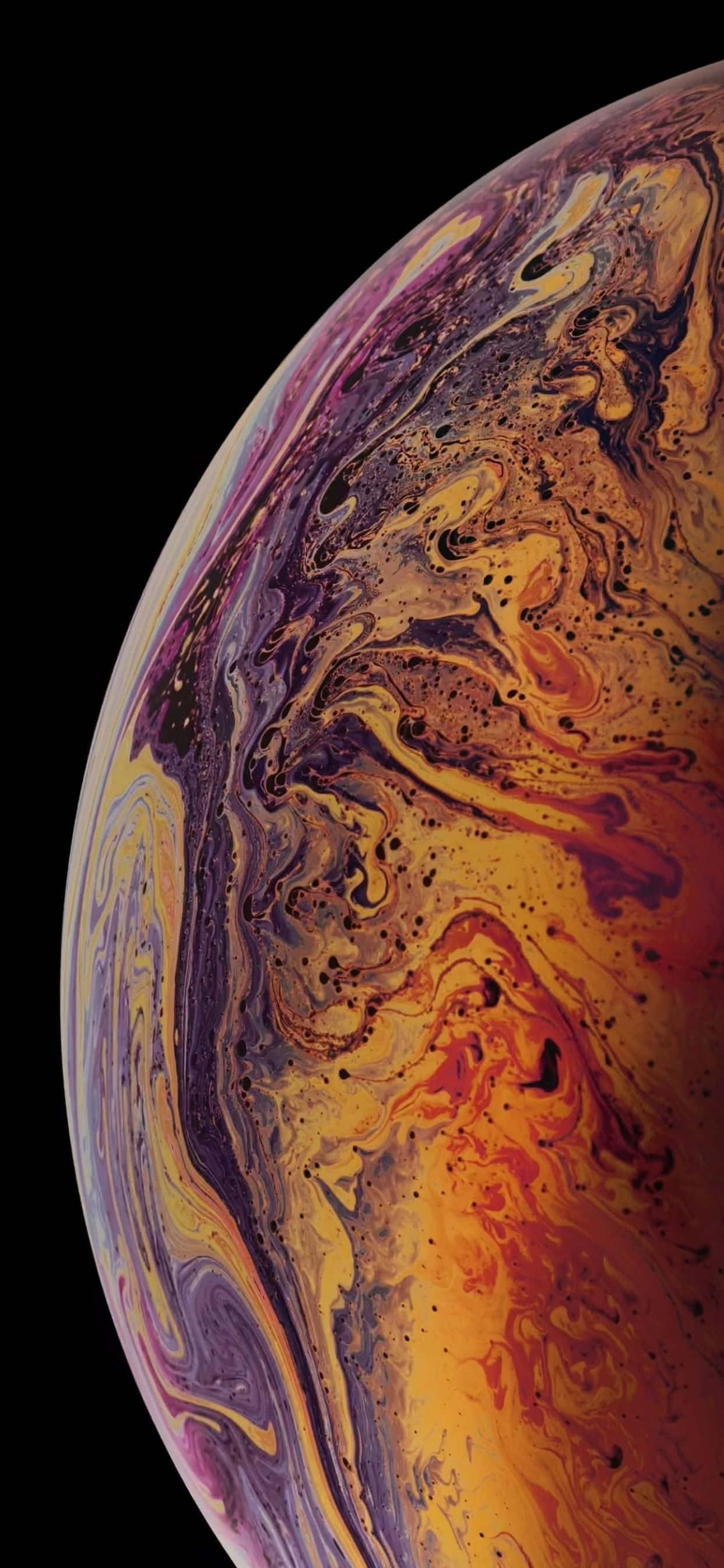 iPhone XS Max 화면의 별천지 배경화면