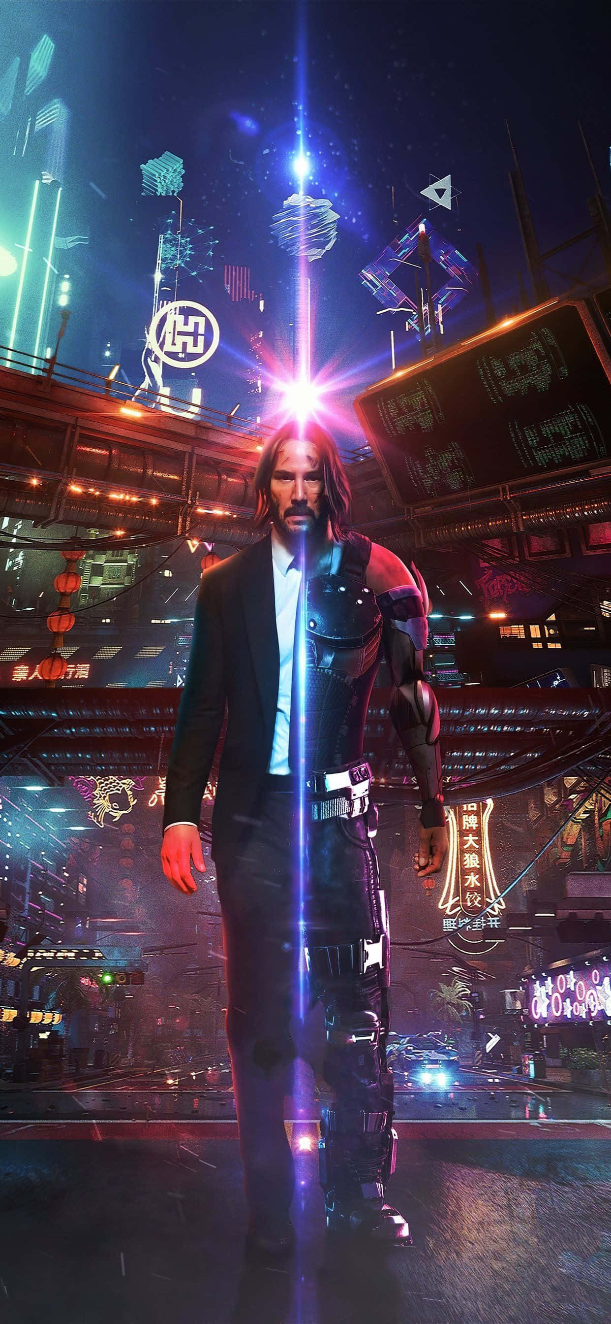 iPhone XS Max Cyberpunk 2077 키아누 리브스 배경화면