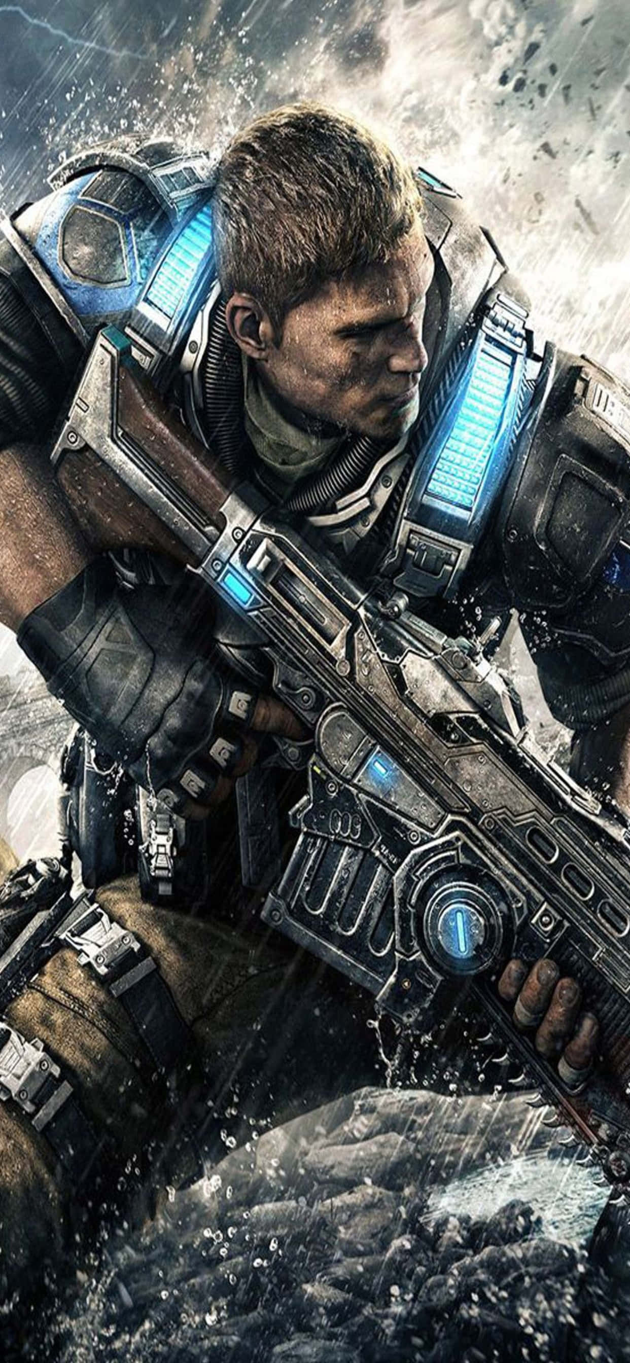 iPhone XS Max Gears Of War 5 JD 라이플 배경 배경화면
