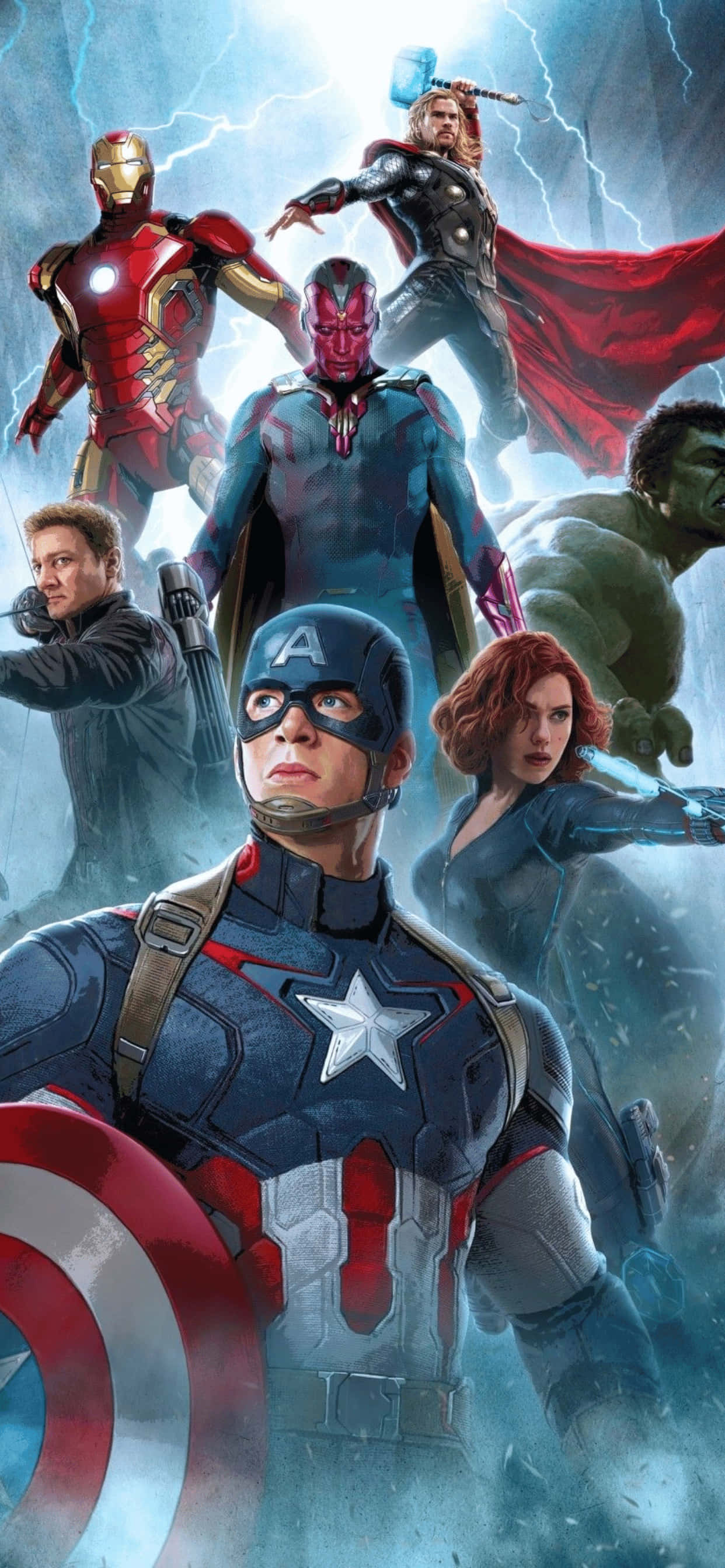 iPhone XS Max Marvel 첫 번째 어벤져스 배경 배경화면