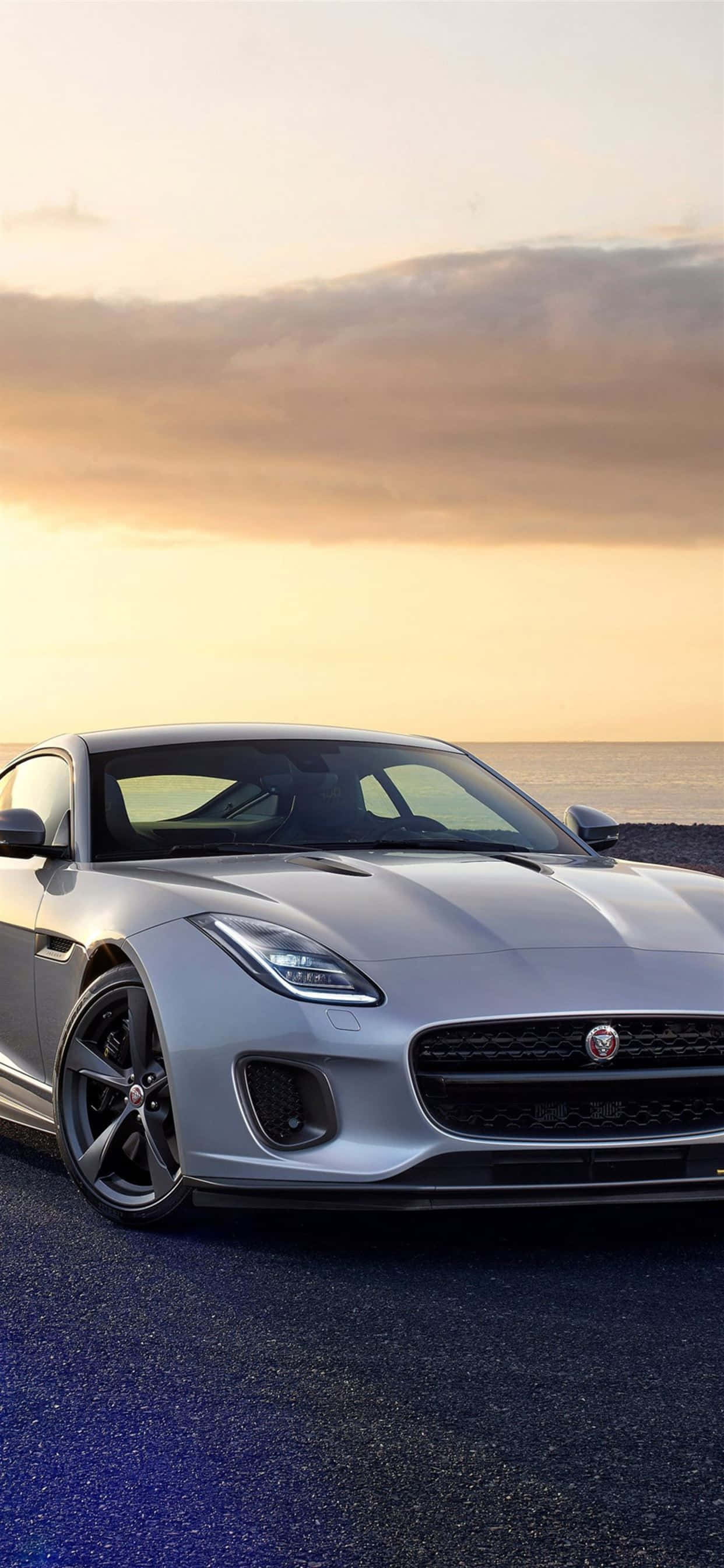 iPhone XS Max Project Cars 2 회색 재규어 F-Type 배경화면
