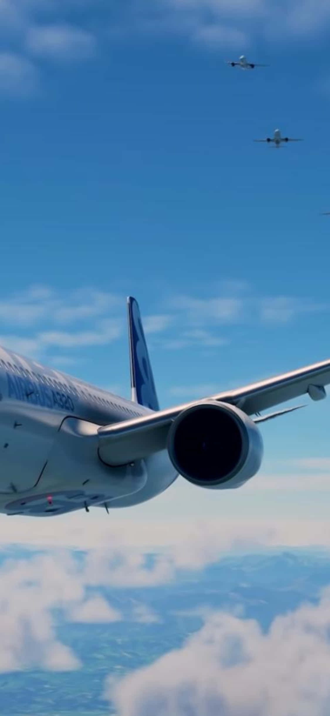iPhone Xs의 Microsoft Flight Simulator로 어디서든 비행을 즐기세요 배경화면