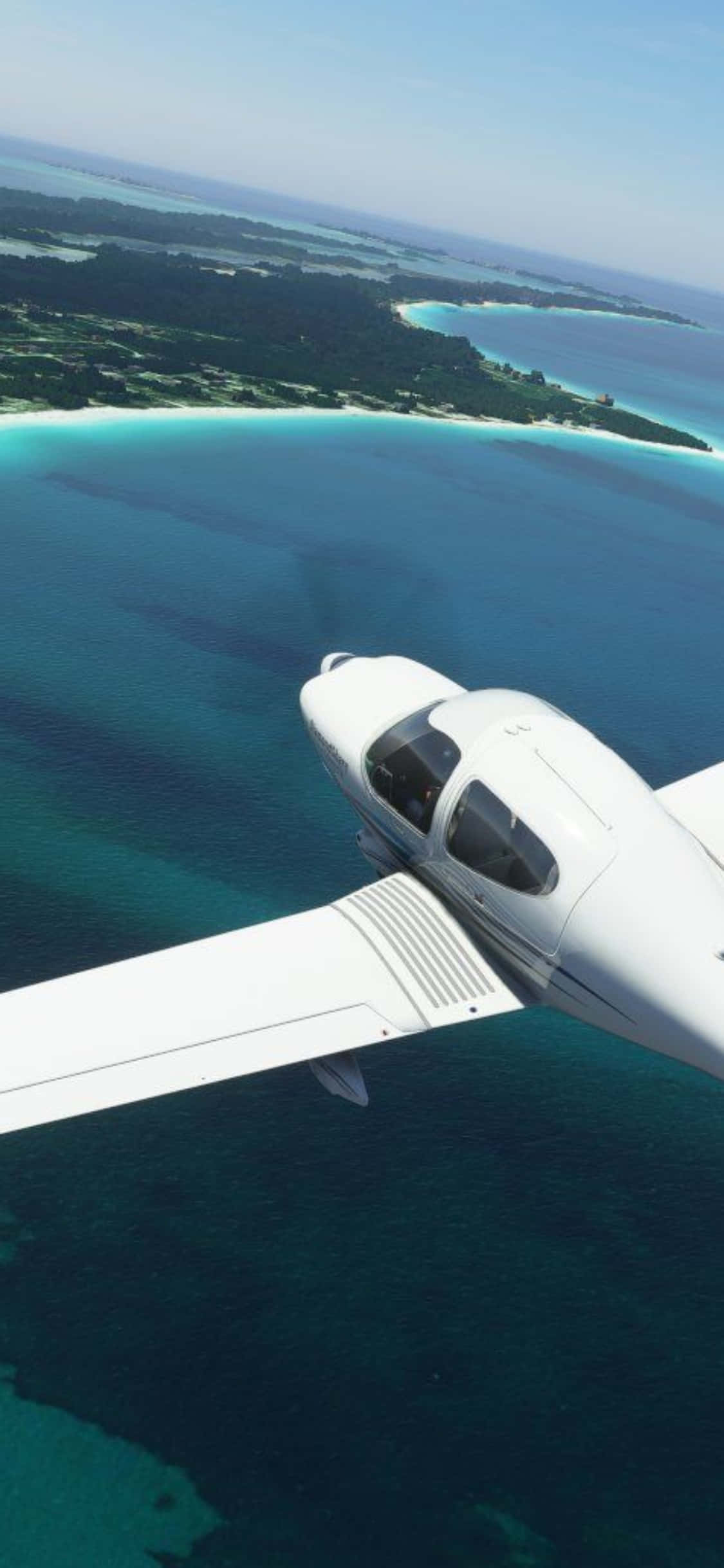 iPhone Xs에서 Microsoft Flight Simulator로 비행의 짜릿함을 즐기세요 배경화면