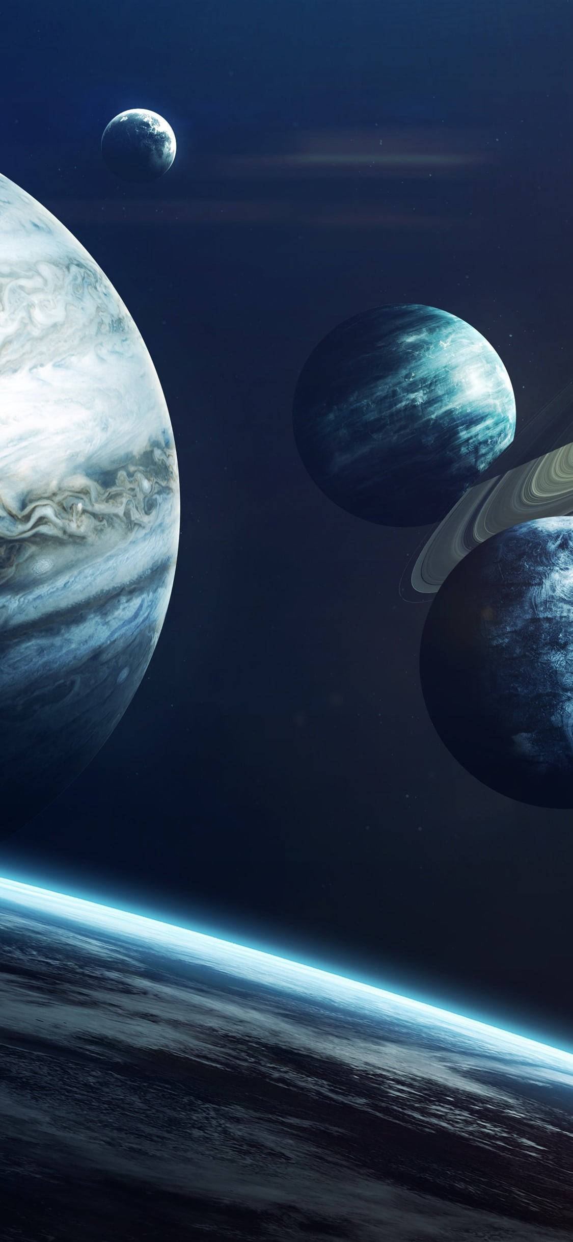 iPhone Xs Planet의 우아함에 빠져보세요 배경화면