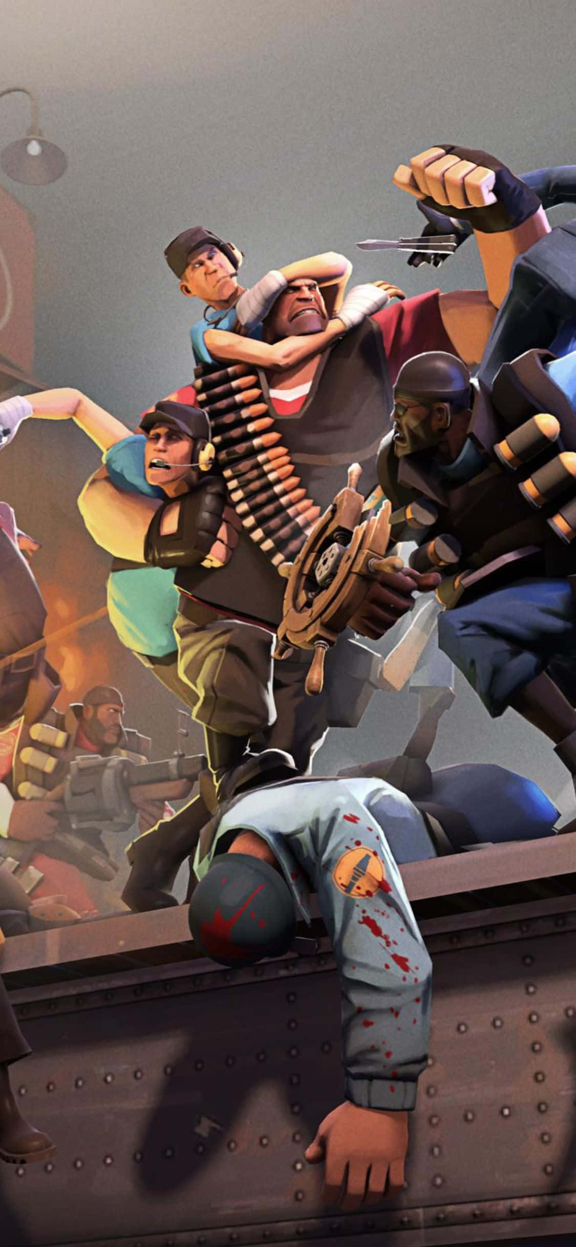 iPhone XS Team Fortress 2 캐릭터 폭동 배경화면