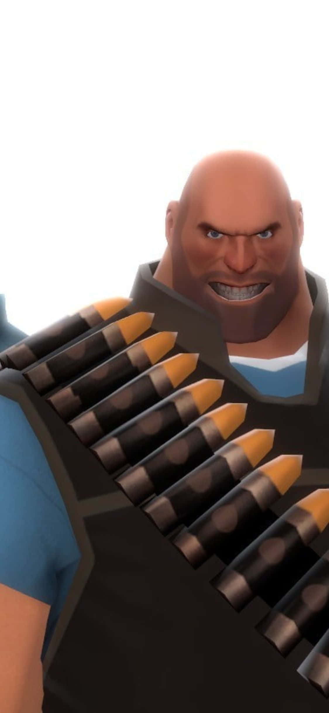iPhone XS Team Fortress 2 미니멀리스트 Heavy 배경화면
