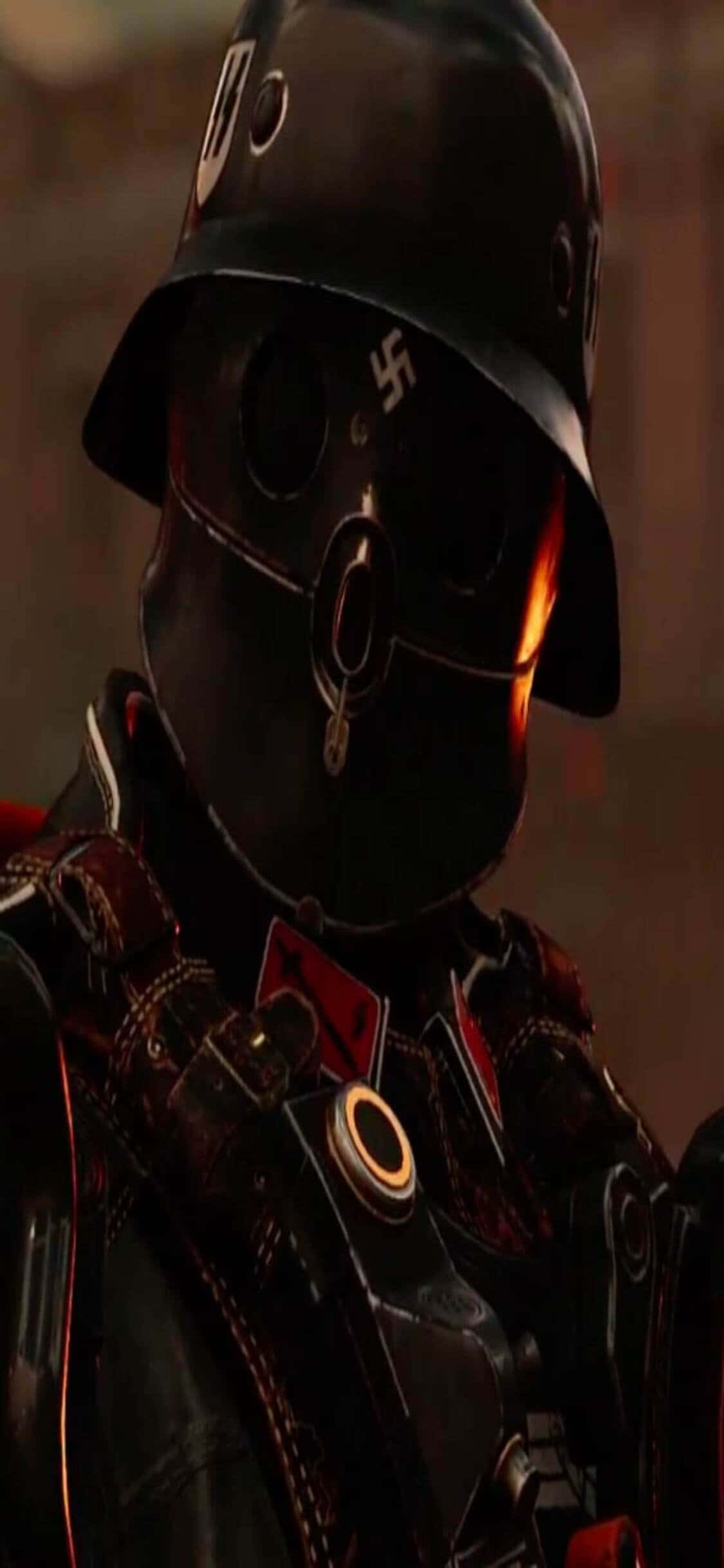 iPhone Xs Wolfenstein II 나치 검은 복장 배경화면
