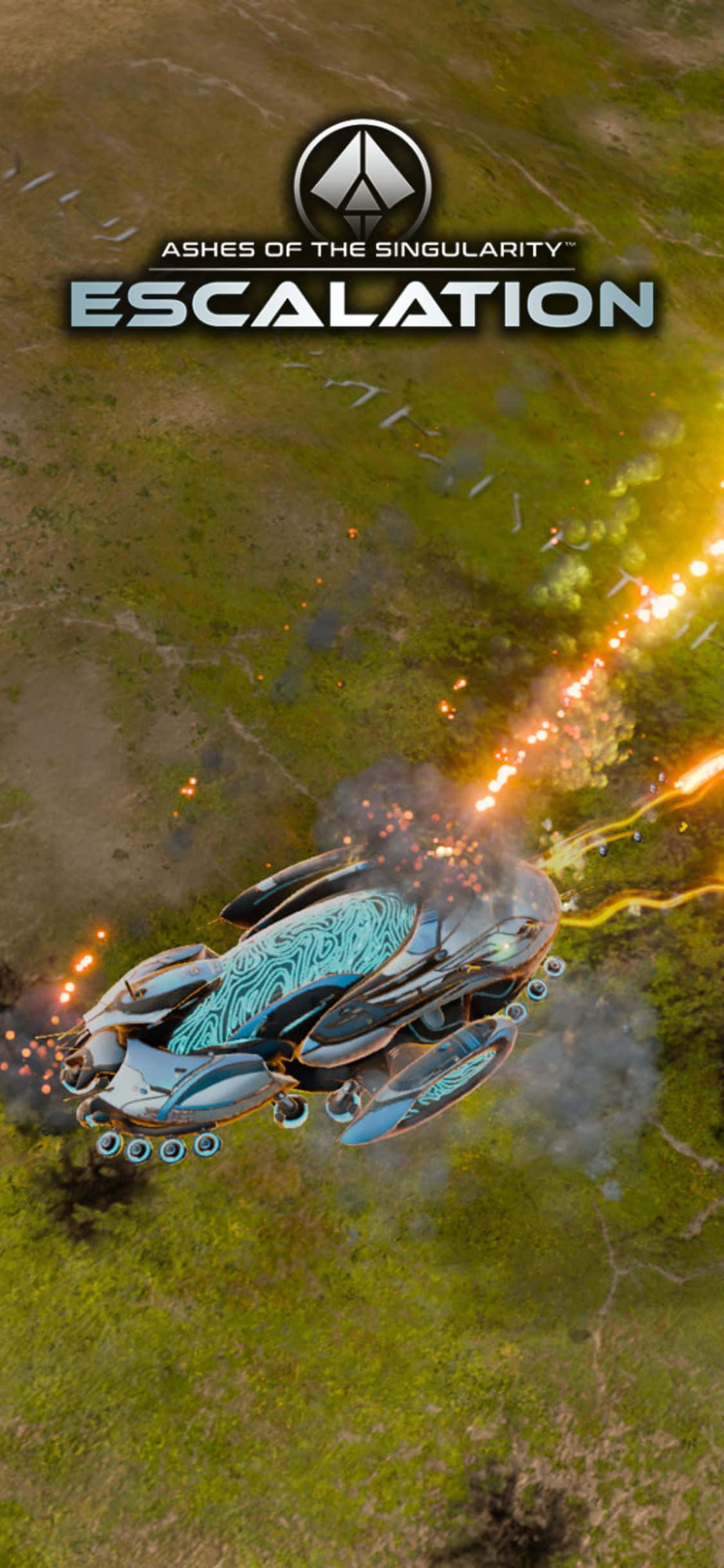 iPhone X와 Ashes of the Singularity Escalation으로 전략으로 가득한 장대한 전장을 정복하세요 배경화면