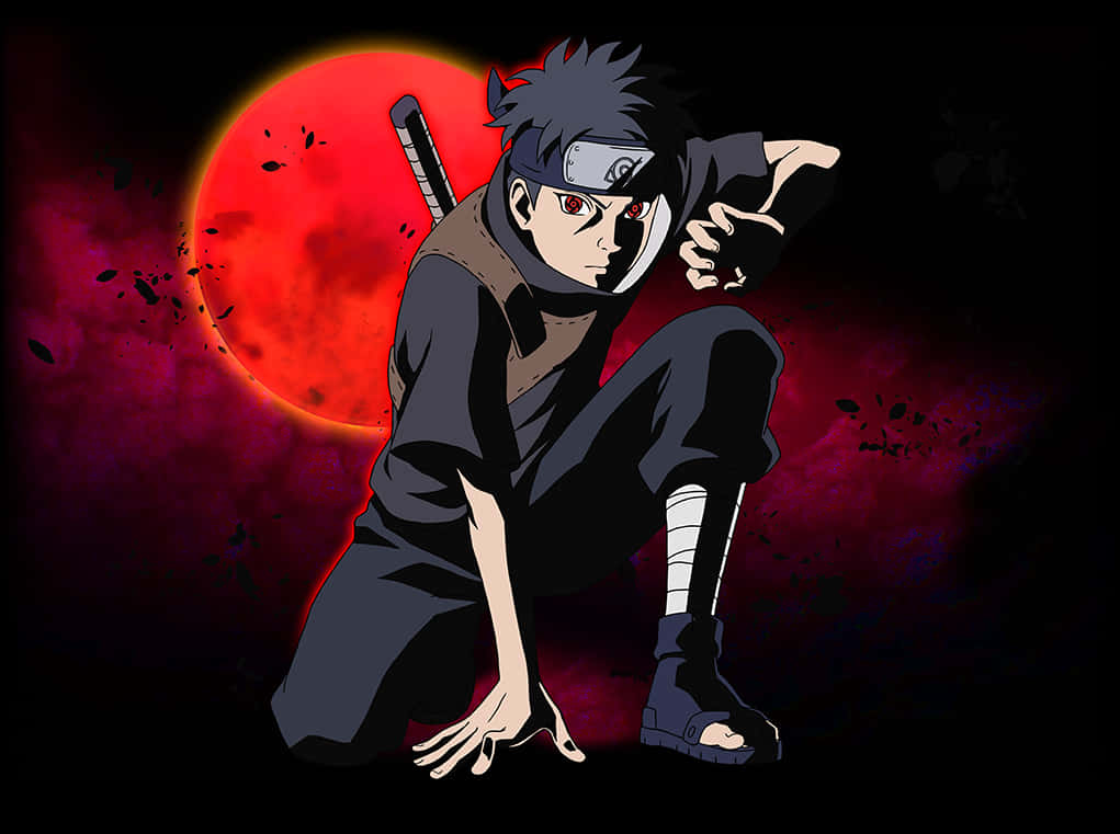 Itachi Uchiha 붉은 달 배경화면