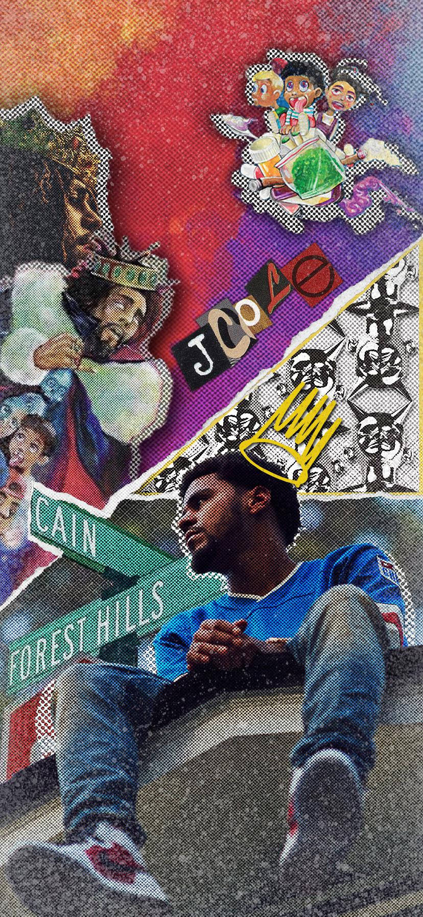 J Cole 아트시 콜라주 배경화면