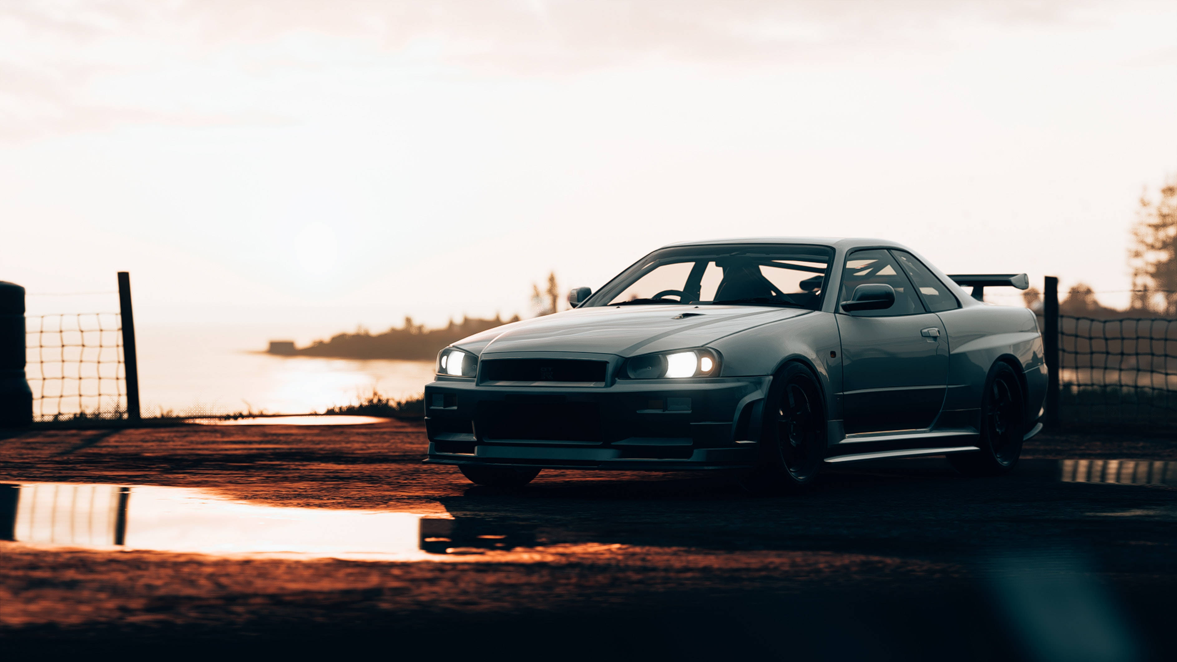JDM 자동차 석양 풍경 배경화면