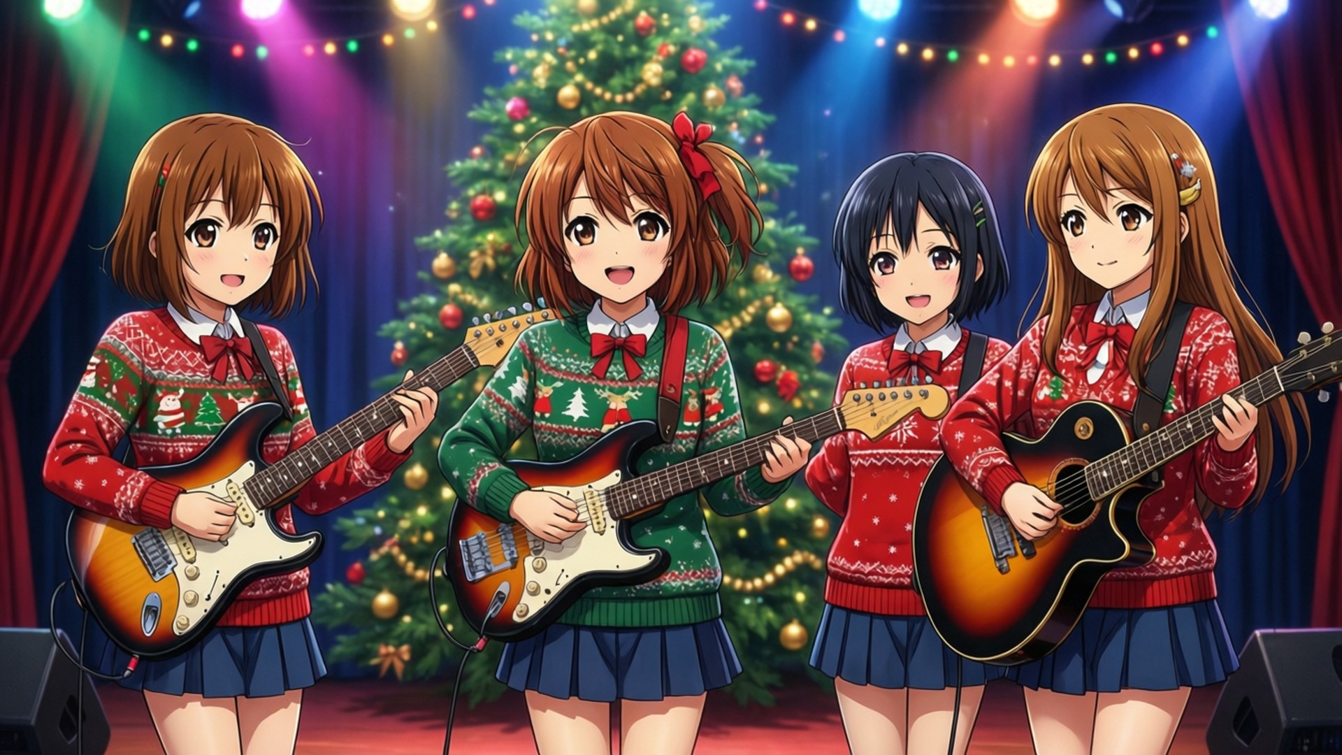 K-On! 크리스마스 콘서트 배경화면