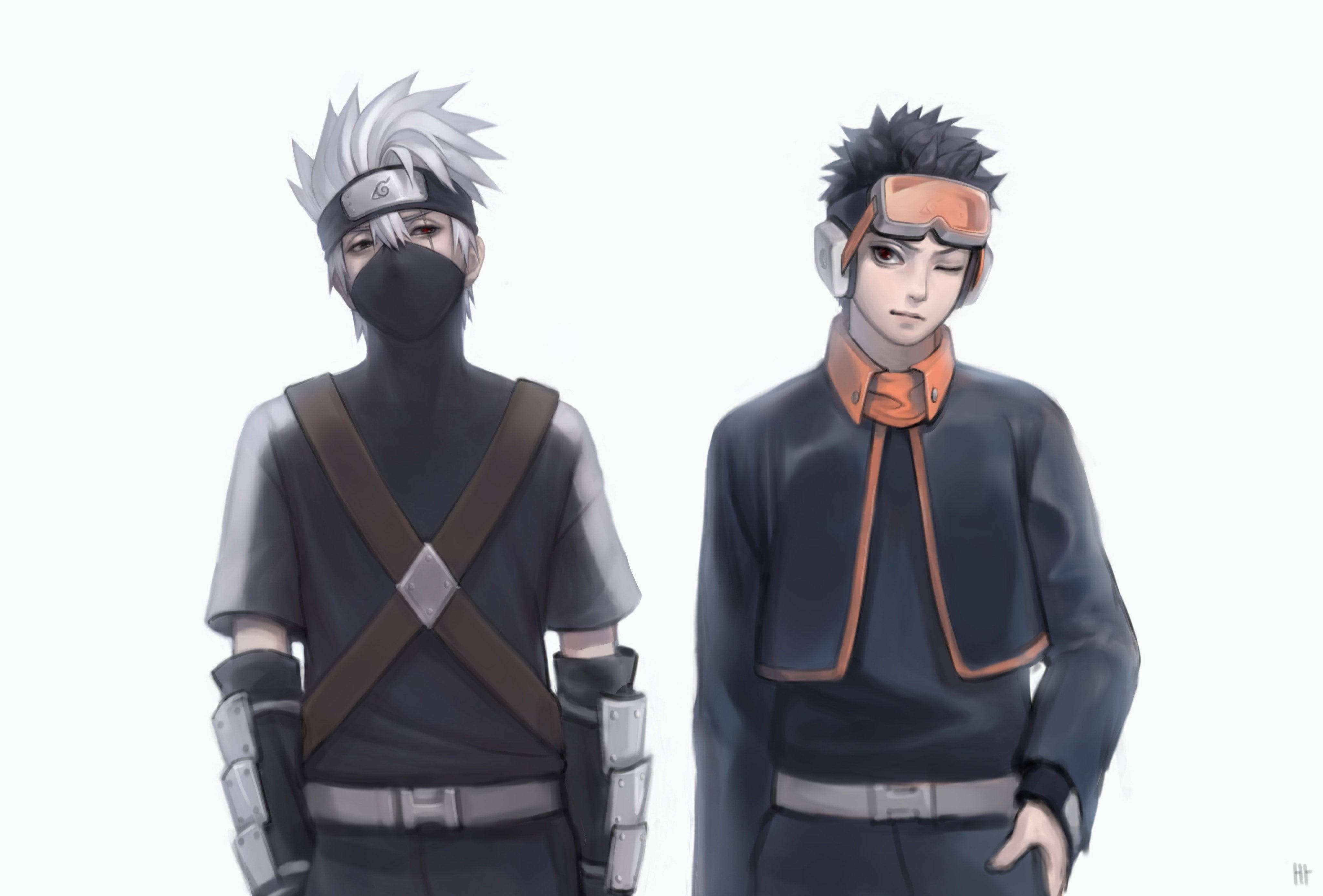 Kakashi Hatake 오비토 우치하 4K 배경화면