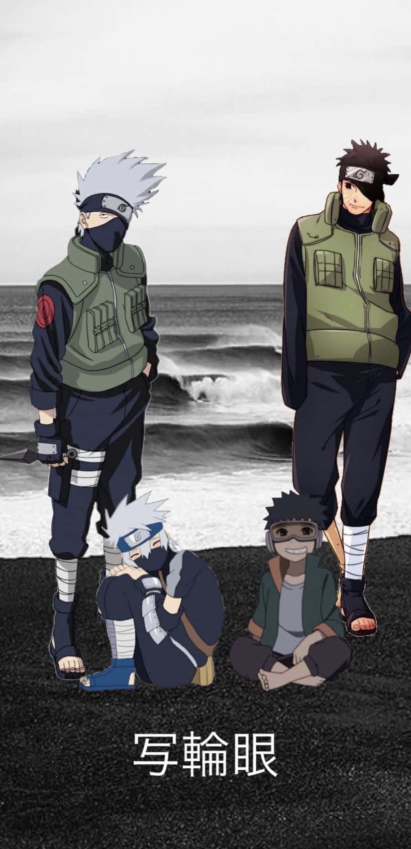 Kakashi와 Obito, 절친 배경화면