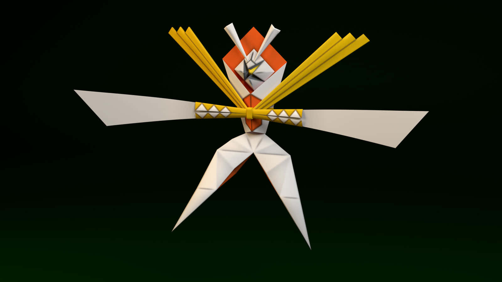 Kartana Pokemon 검은 배경 배경화면