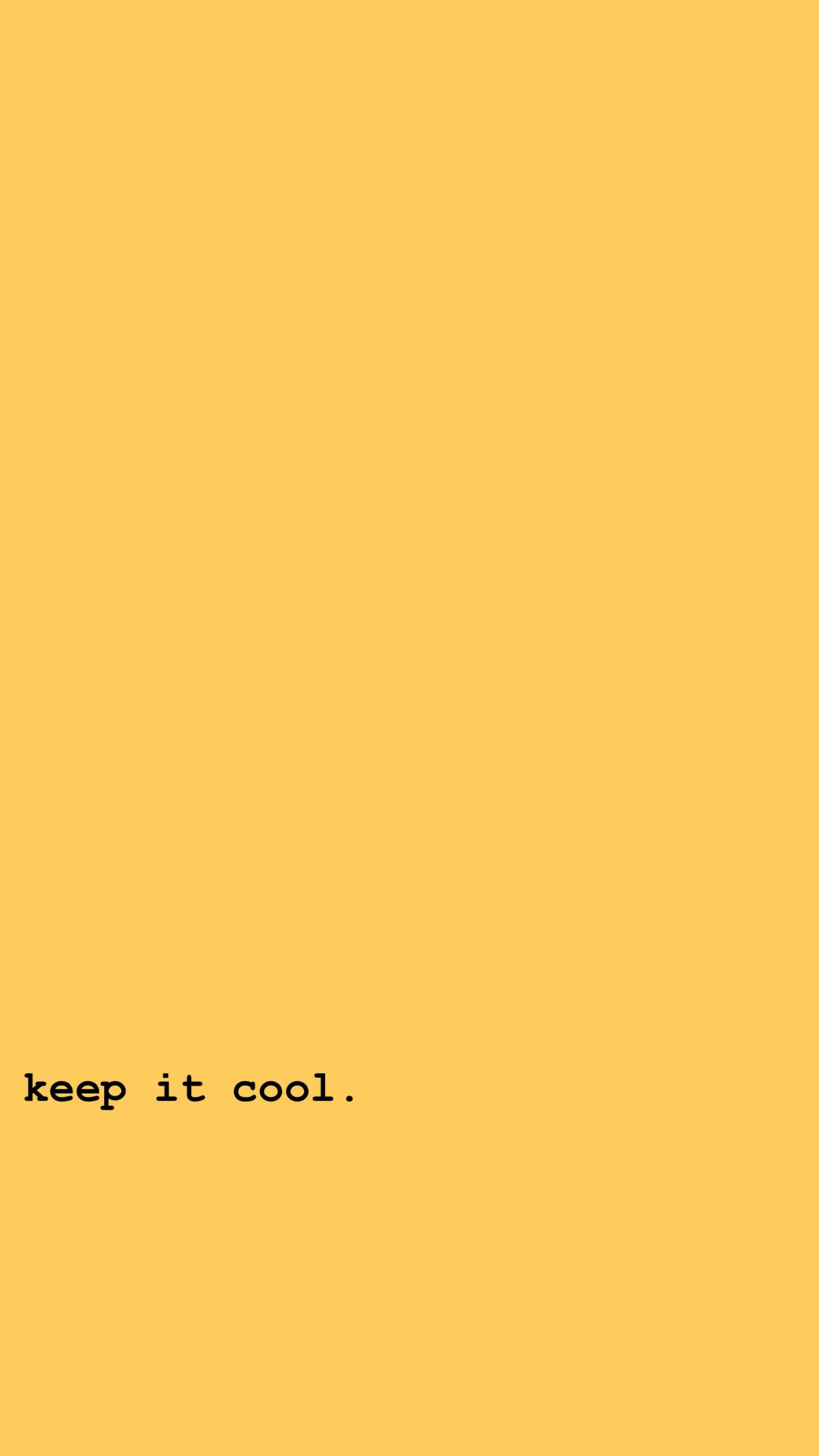 Keep It Cool 파스텔 옐로우 에스테틱 배경화면