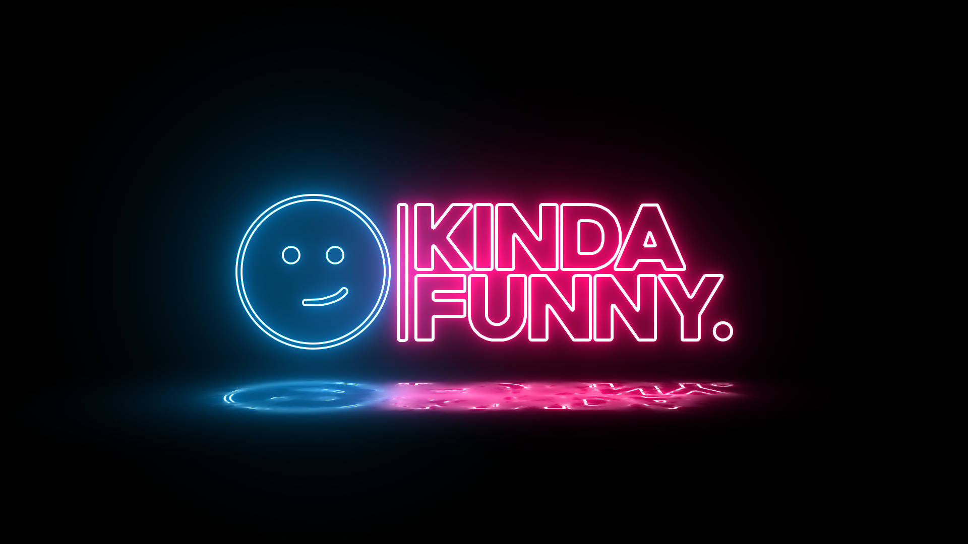 Kinda Funny 네온 미소 배경화면